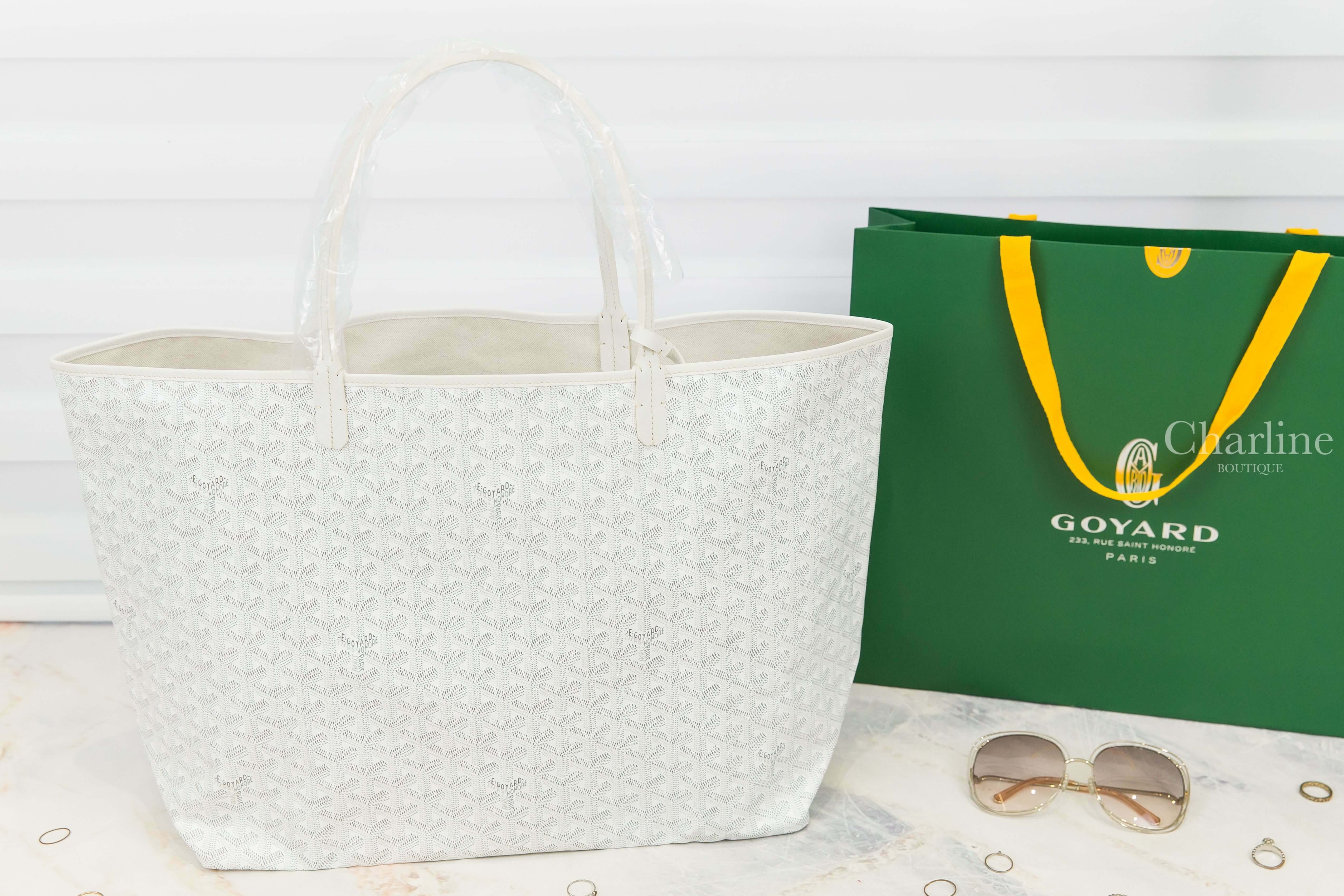 Goyard Sac Saint Louis GM Tote Bag 白色白提把大型無拉鍊托特包-Charline Boutique 精品代購