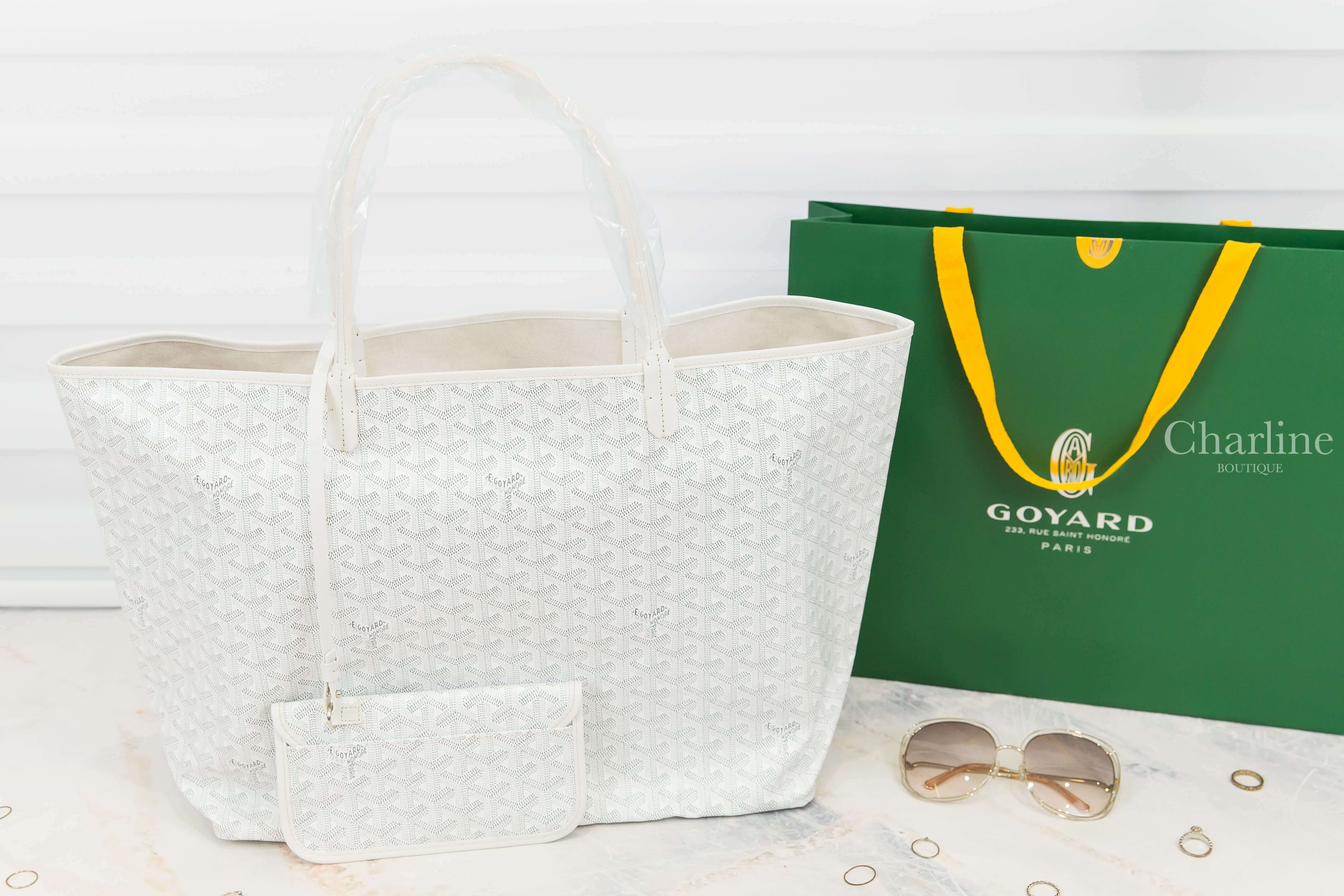 Goyard Sac Saint Louis GM Tote Bag 白色白提把大型無拉鍊托特包-Charline Boutique 精品代購