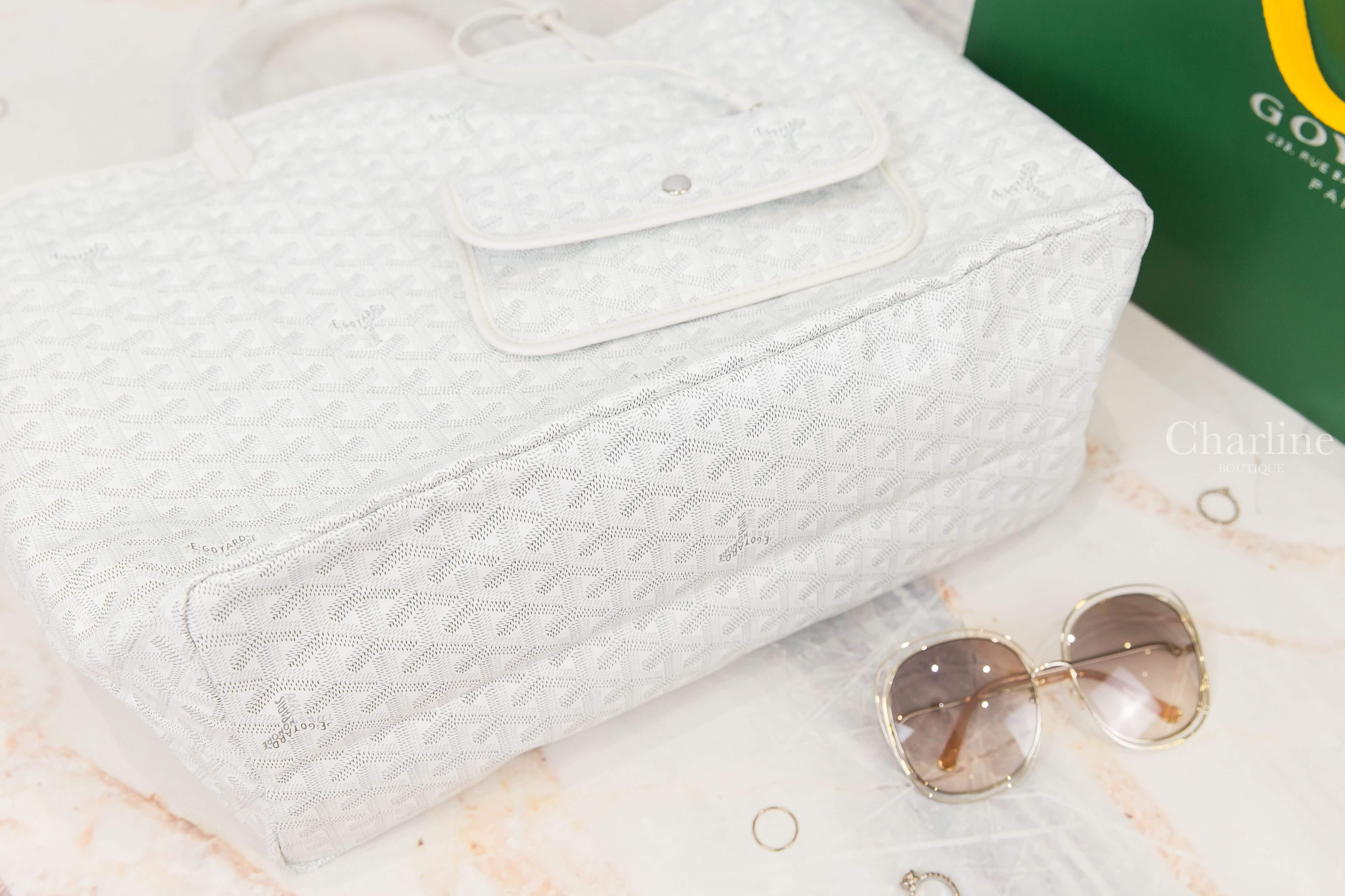 Goyard Sac Saint Louis GM Tote Bag 白色白提把大型無拉鍊托特包-Charline Boutique 精品代購