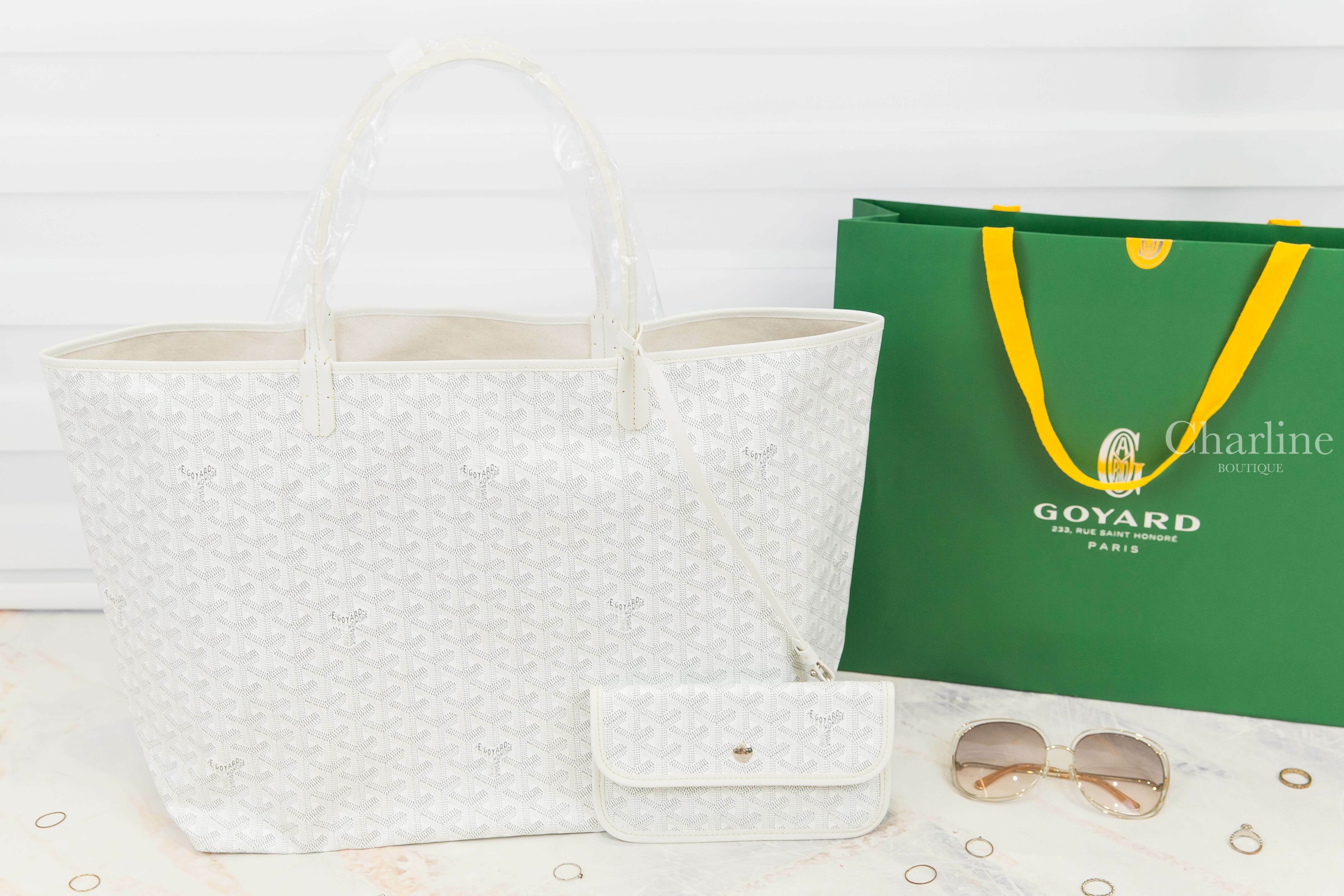 Goyard Sac Saint Louis GM Tote Bag 白色白提把大型無拉鍊托特包-Charline Boutique 精品代購
