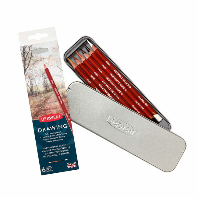 【DERWENT 德爾文】DRAWING大地色系6色-鐵盒裝 DW0701089