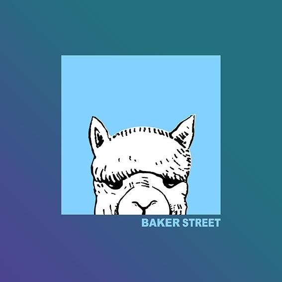 Hide blue alpaca 躲貓貓羊駝淺藍 童裝短T