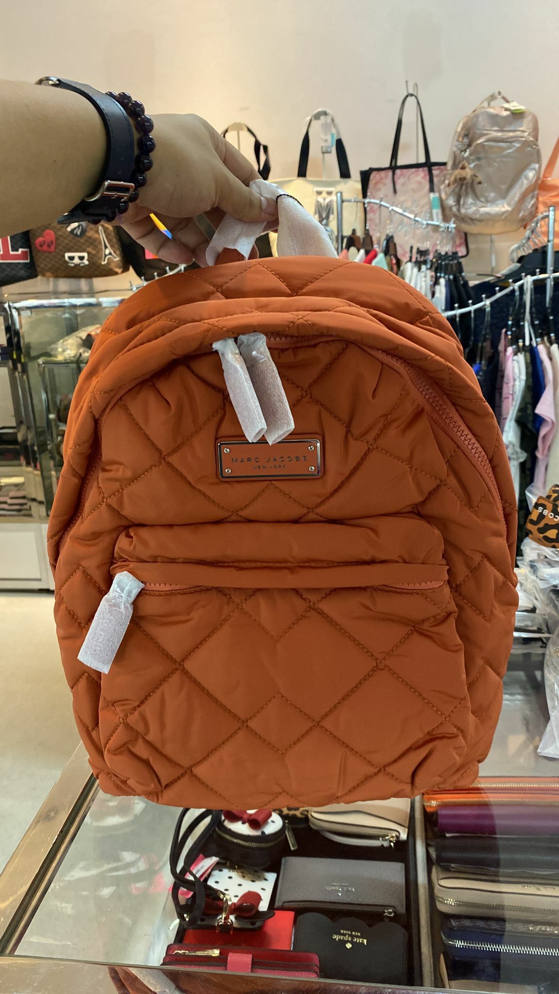 [S] MARC JACOBS LARGE NYLON BACKPACK, MECCA ORANGE , 191267953090 (SMJ11)