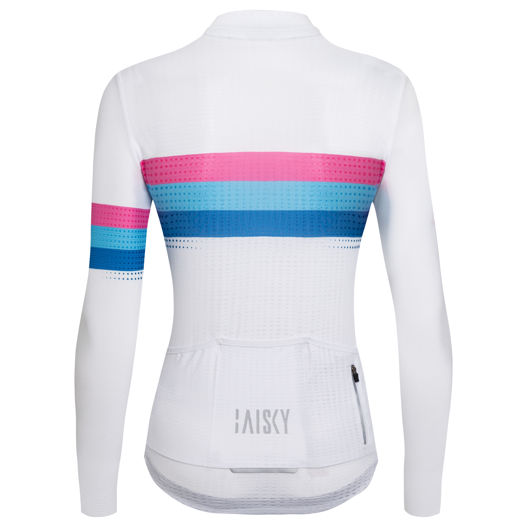 女款空力薄款長車衣 平行線 粉