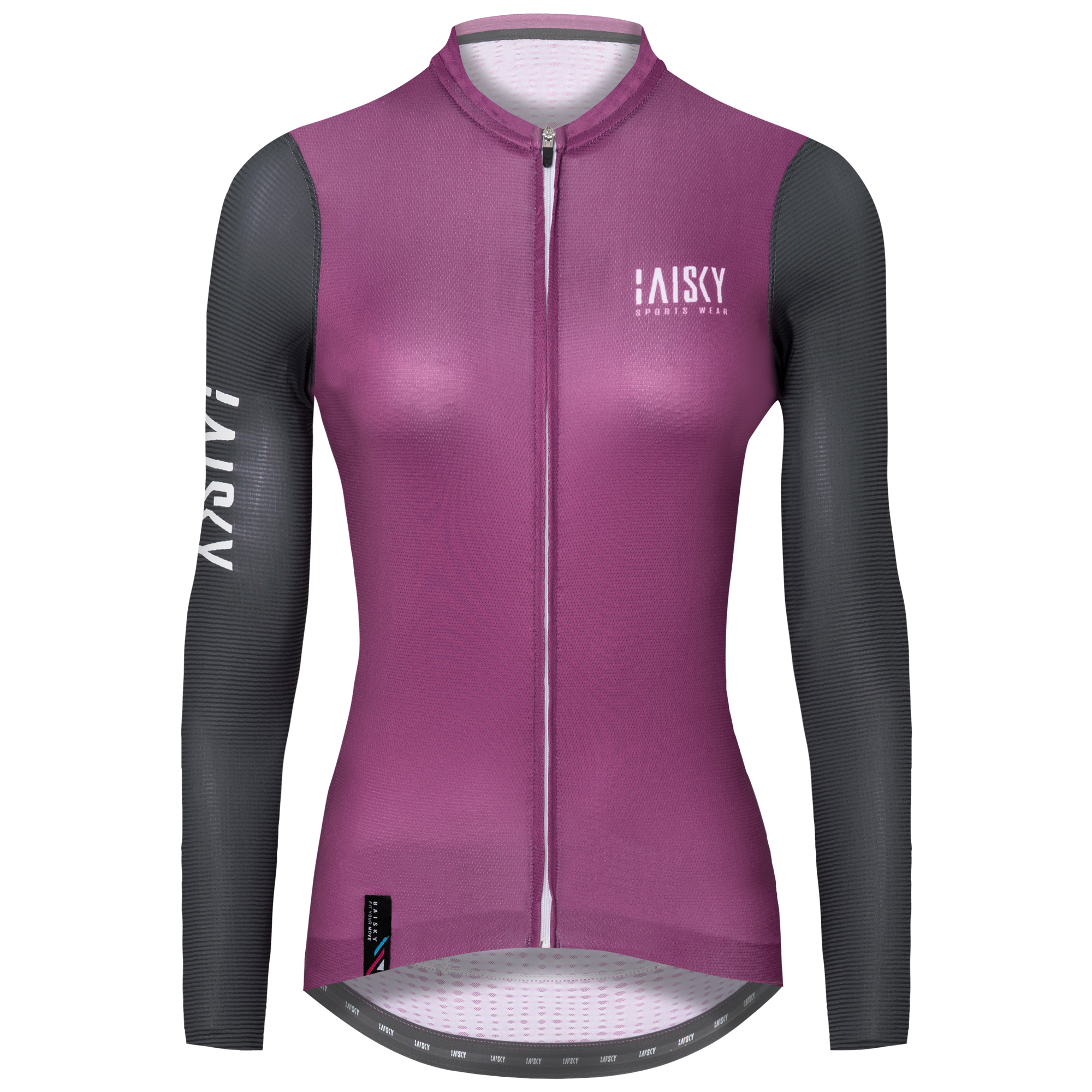 女款空力薄款長車衣 對比 紫