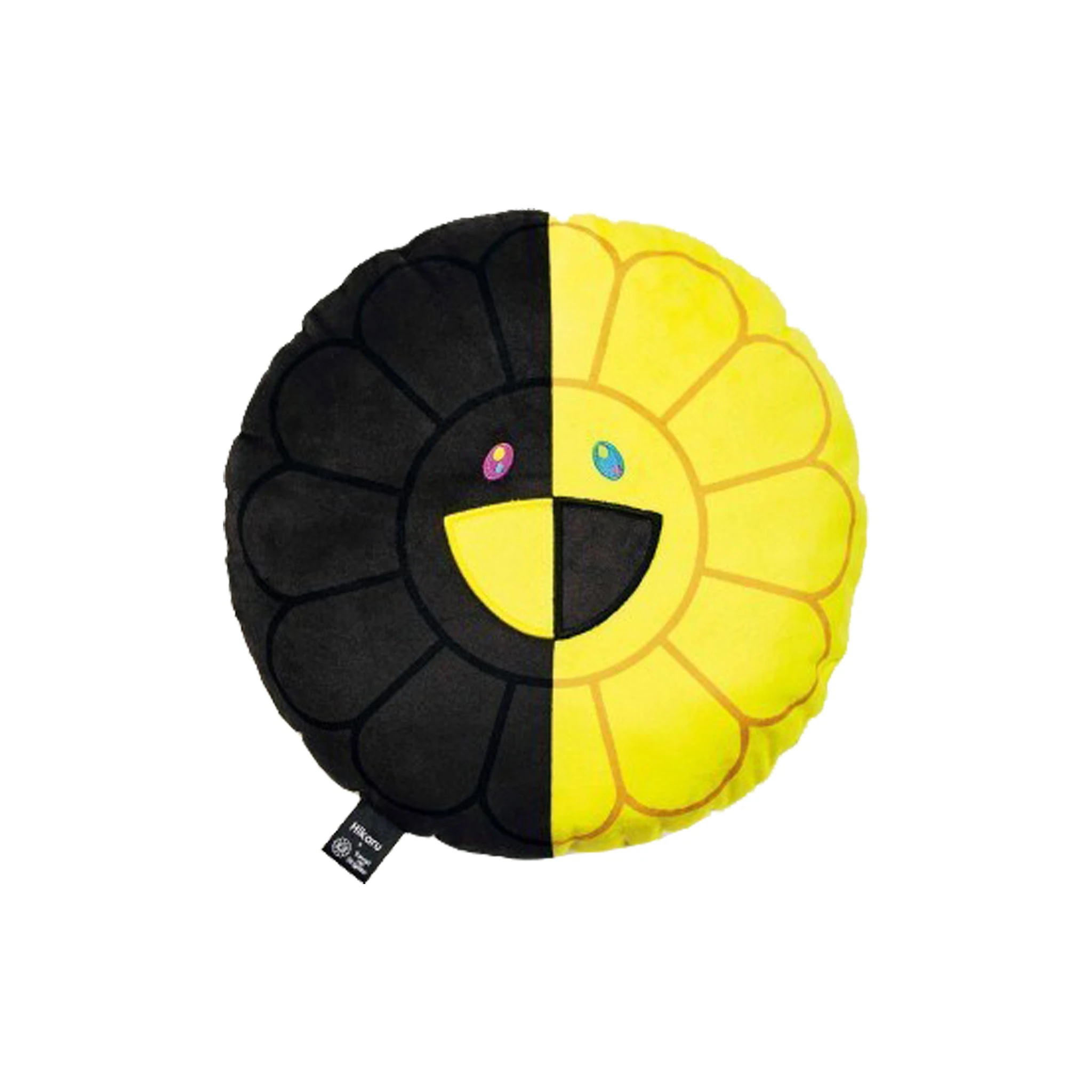 -(C022)-TAKASHI MURAKAMI X HIKARU 雜誌+圓形小花抱枕 黑黃