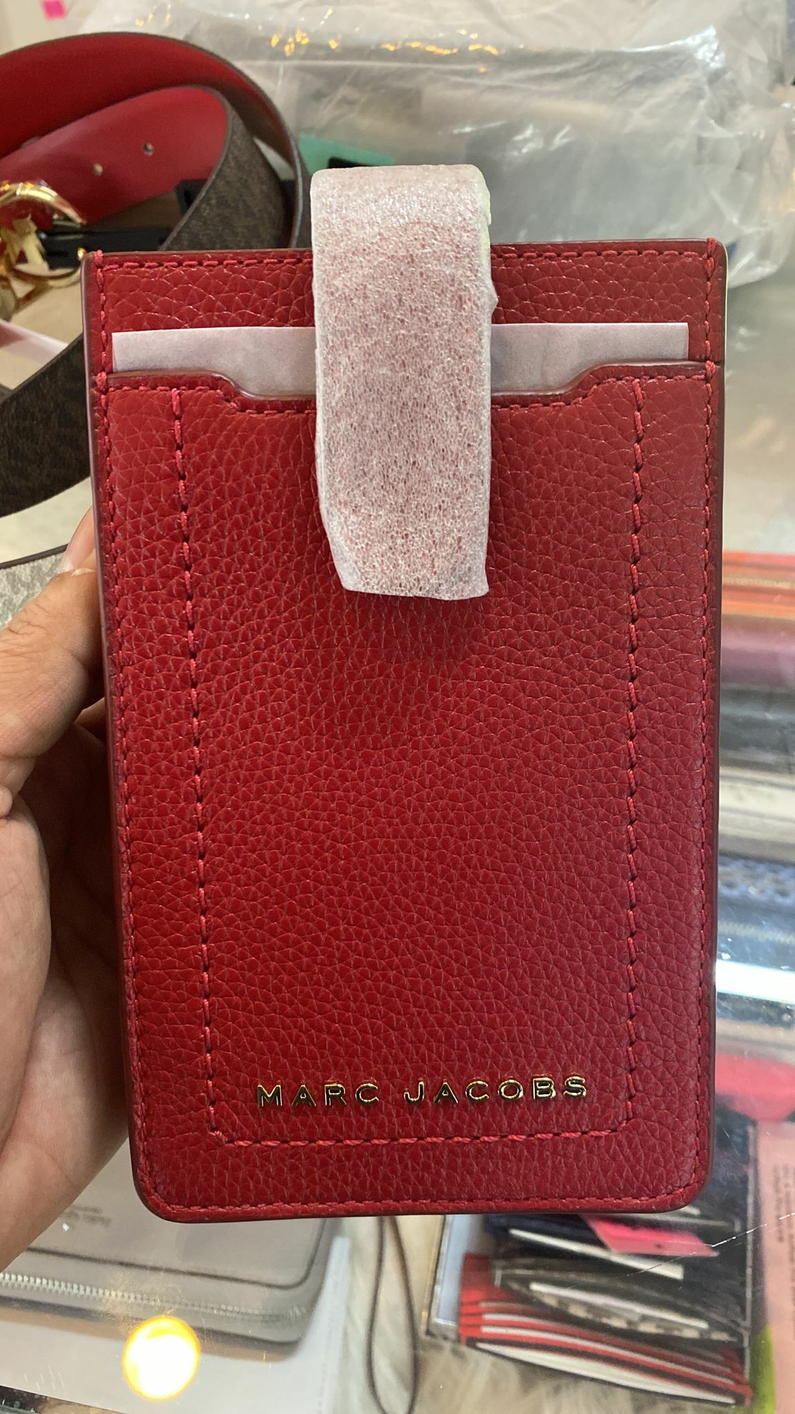 [S] MARC JACOBS S107L01SP21-607 GROOVE PHONE CROSSBODY BAG, SAVVY RED, 191267953854 (SMJ28)