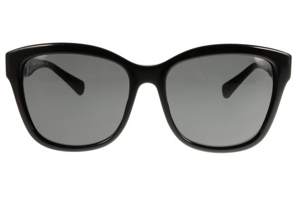 【COACH】COS8156QF 500211 貓眼皮革鎖鏈太陽眼鏡