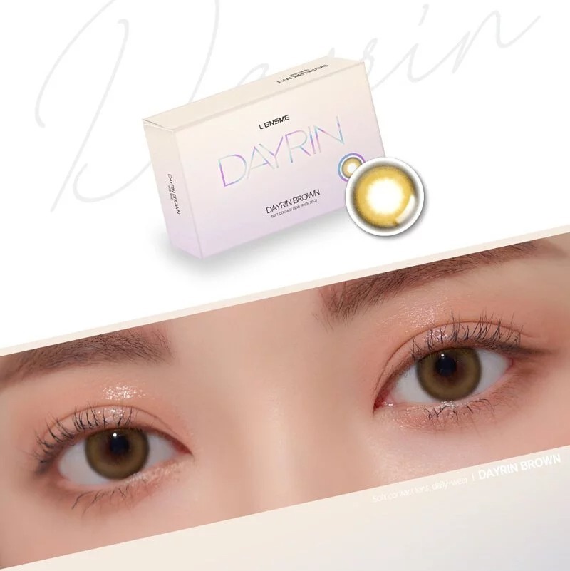 [預訂][月拋] LENSME Dayrin 每月拋棄彩妝隱形眼鏡｜2片 (Brown)