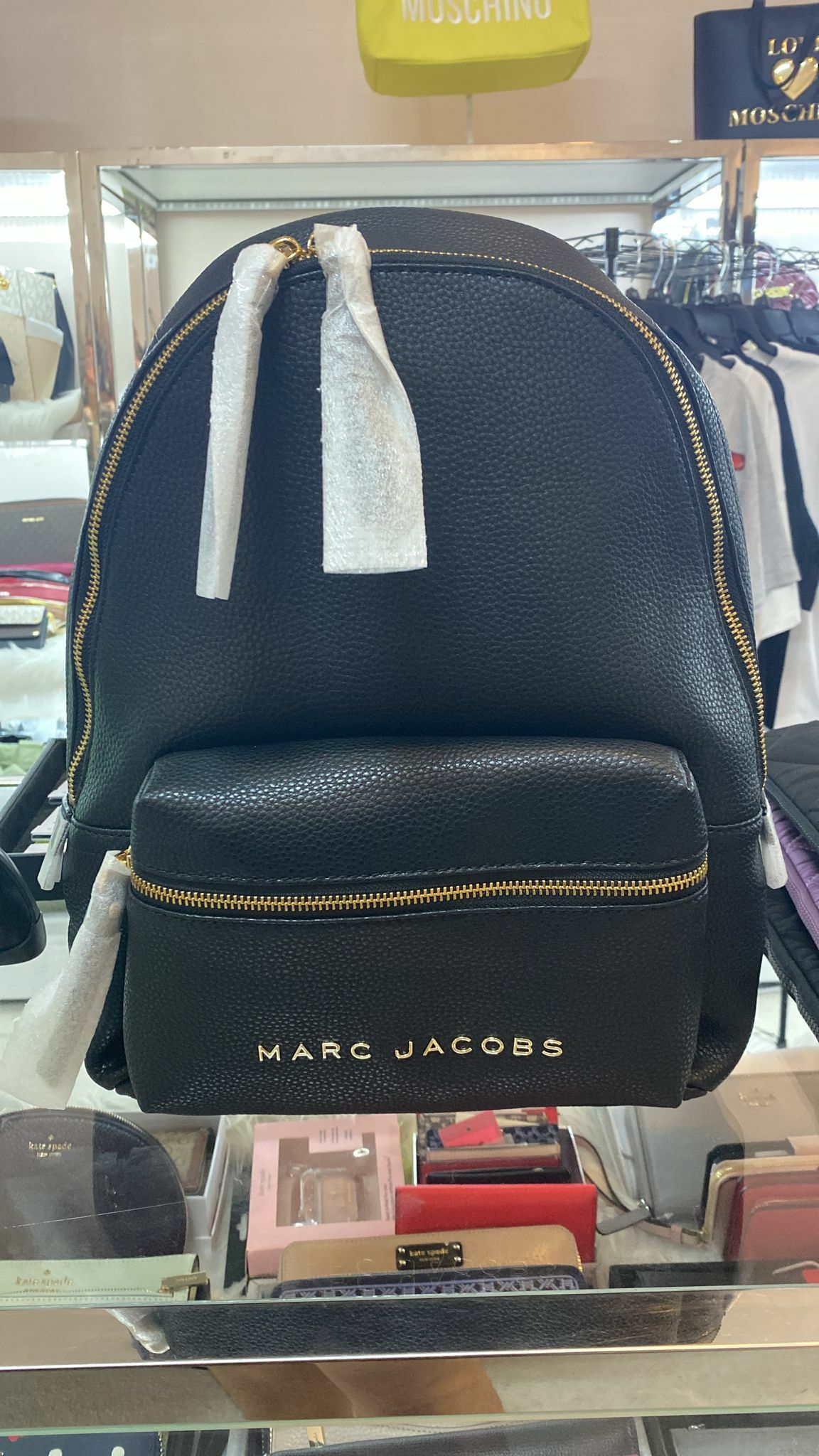 [S] MARC JACOBS LEATHER MEDIUM BACKPACK, BLACK, 191267931180 (SMJ32)