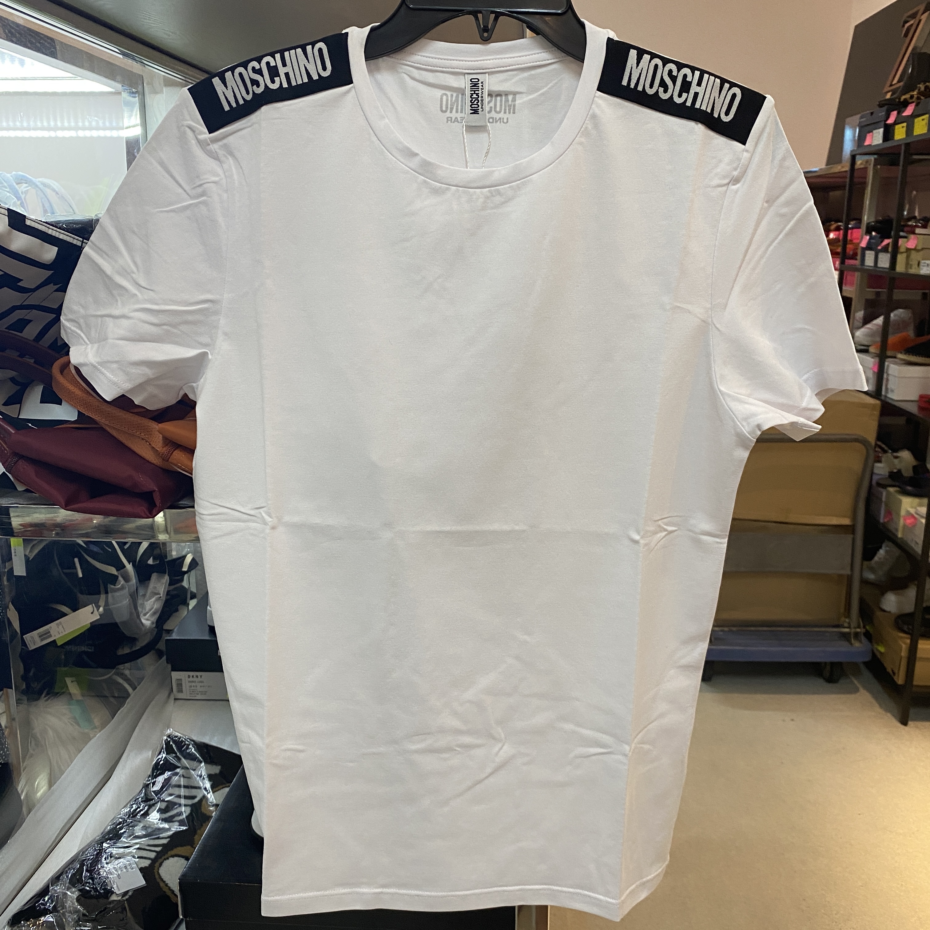 [S] MOSCHINO TAPE TEE SHIRT, WHITE, 1A19218136001 (SM75)