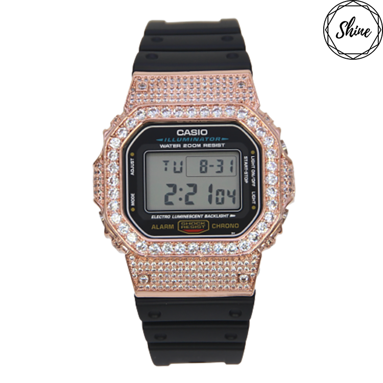 玫瑰金色 改裝手錶 DW-5600E-1 - 經典