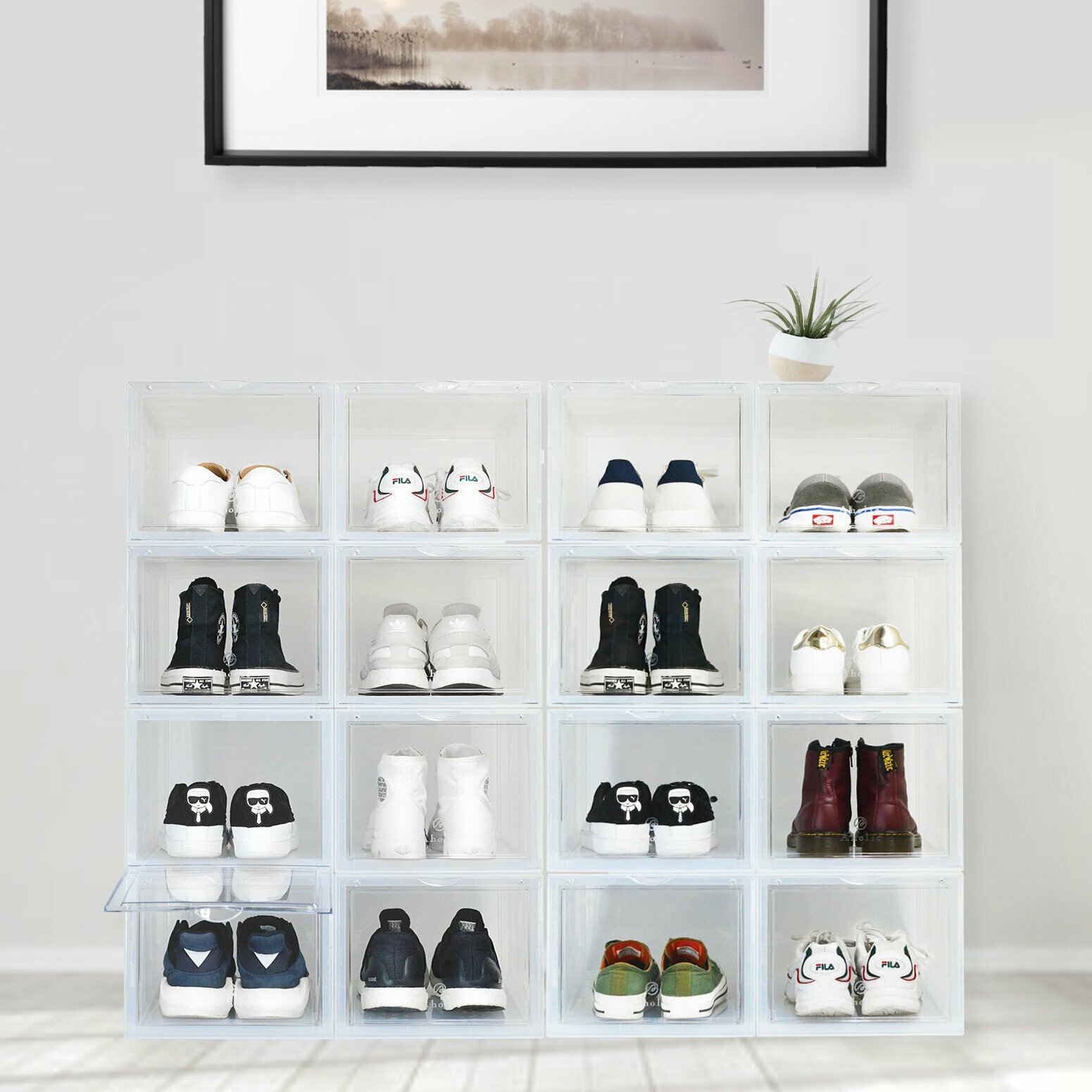 台灣 Aholic｜前開球鞋磁吸收納盒 2入