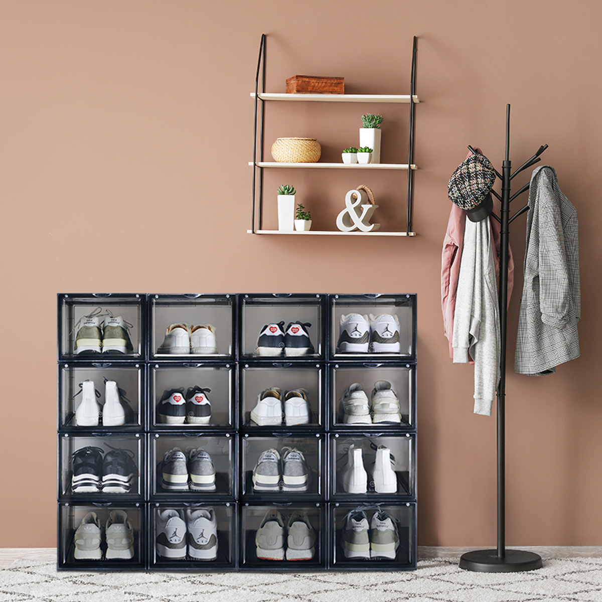 台灣 Aholic｜前開球鞋磁吸收納盒 6入