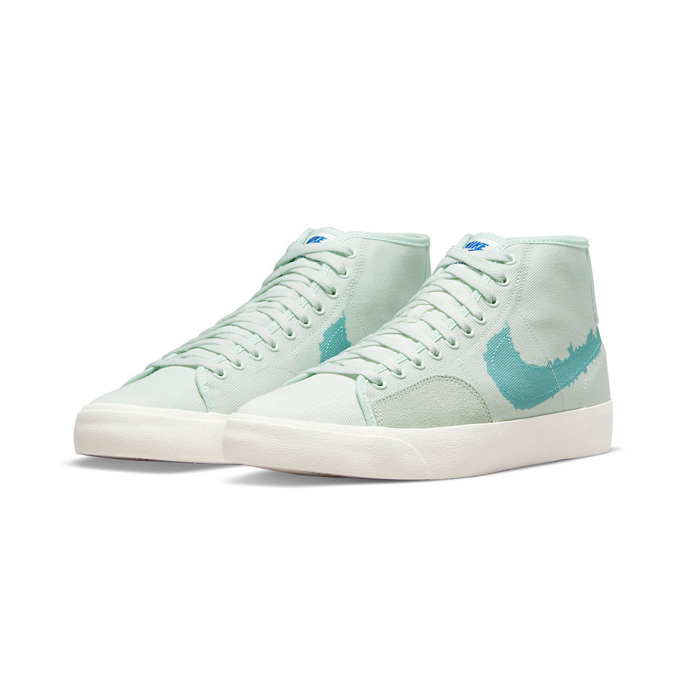 Nike SB Blazer Court Mid Prm 男白藍復古高筒運動滑板休閒鞋DM...