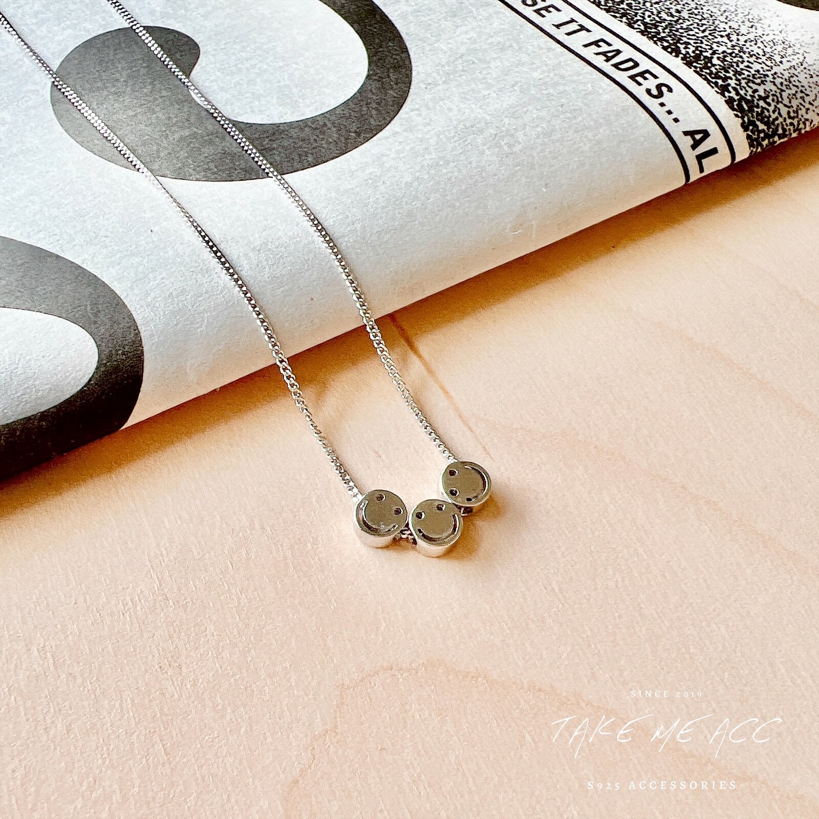 並排微笑｜純銀項鍊