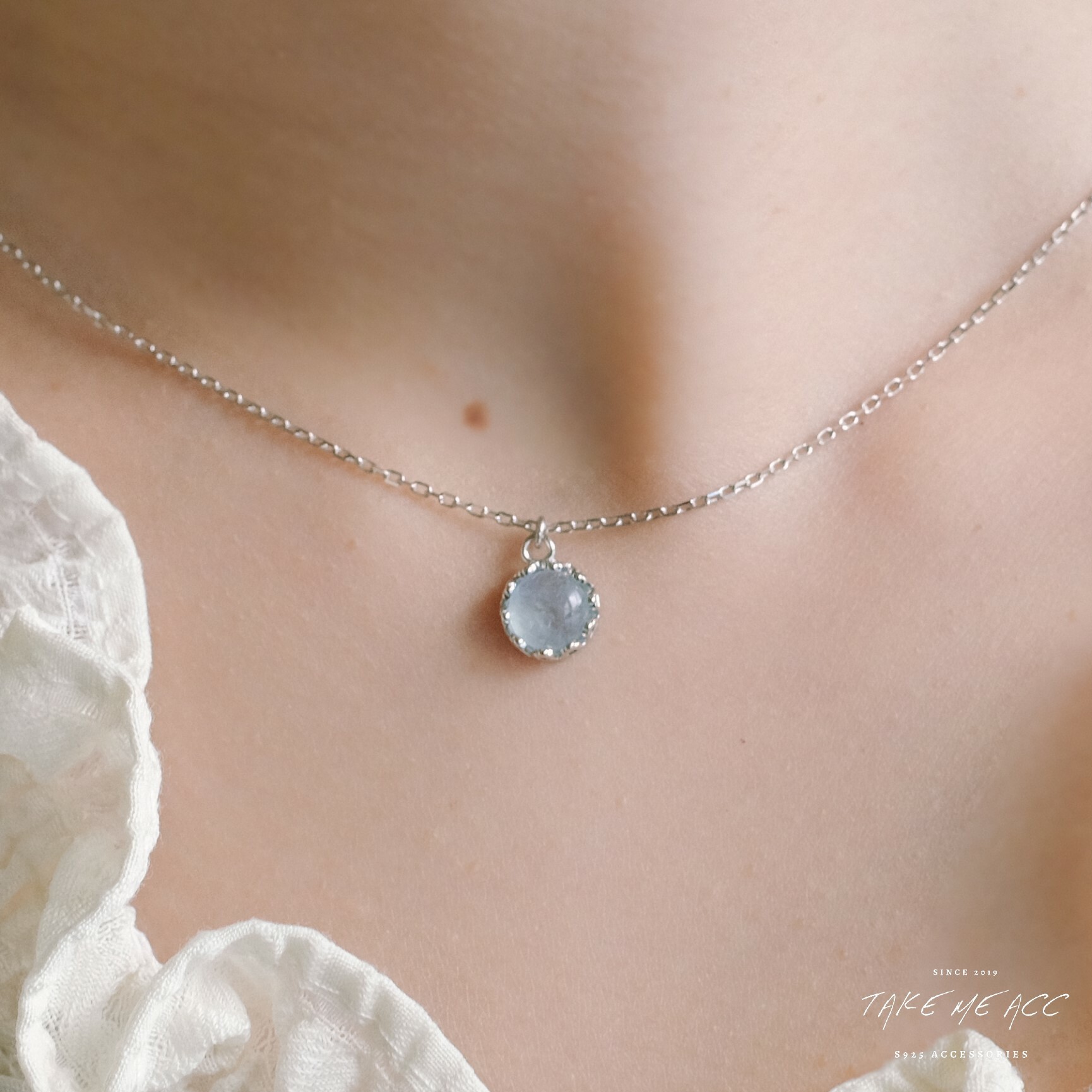 月光石｜純銀項鍊