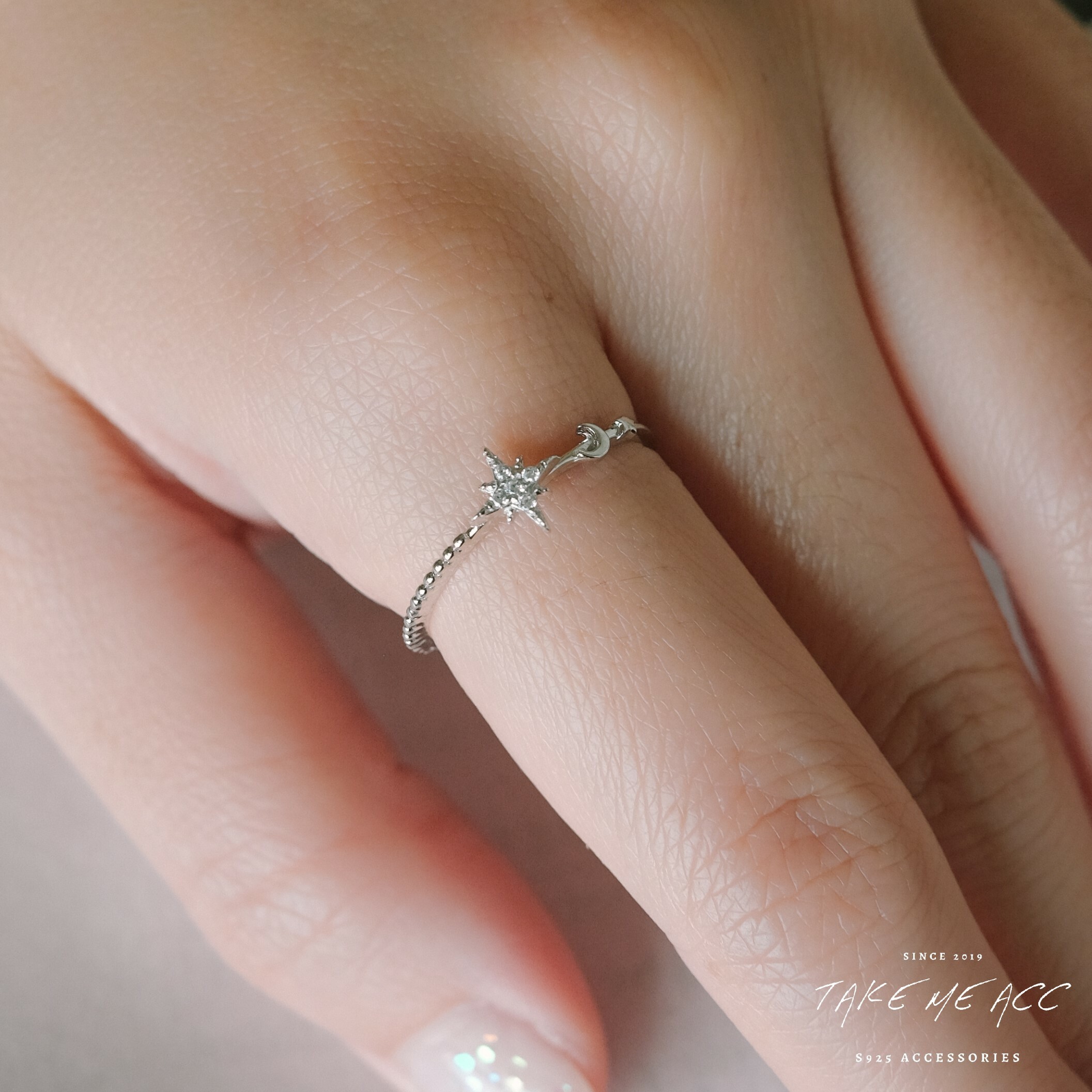 星心相依｜純銀戒指