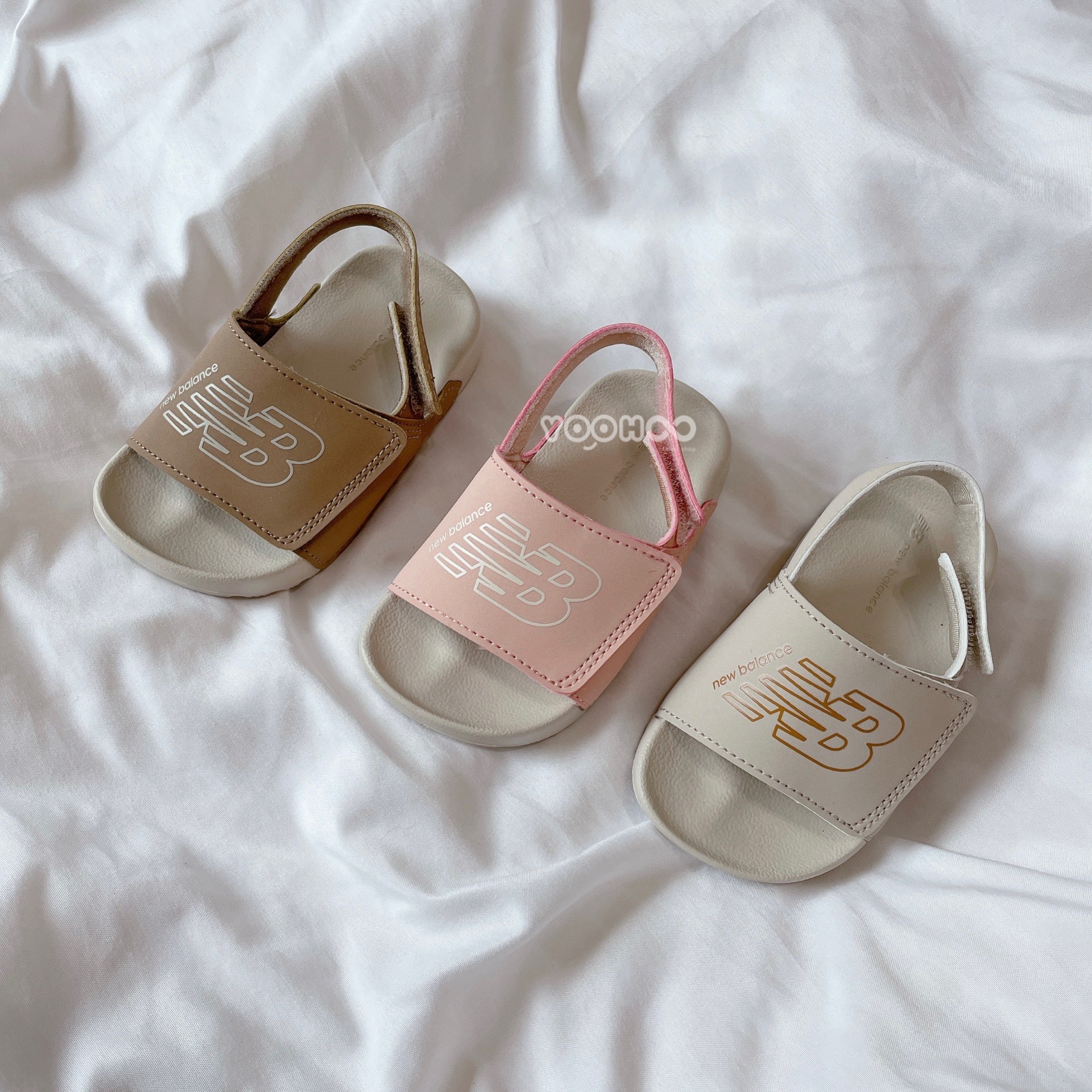 特價現貨，15CM┃韓國製 new balance baby 露趾 魔鬼氈 涼鞋