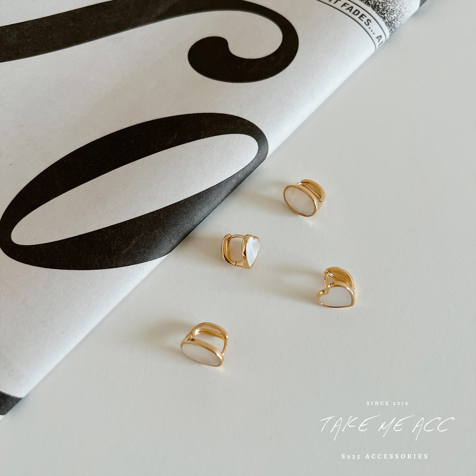 光的折射｜純銀針耳環