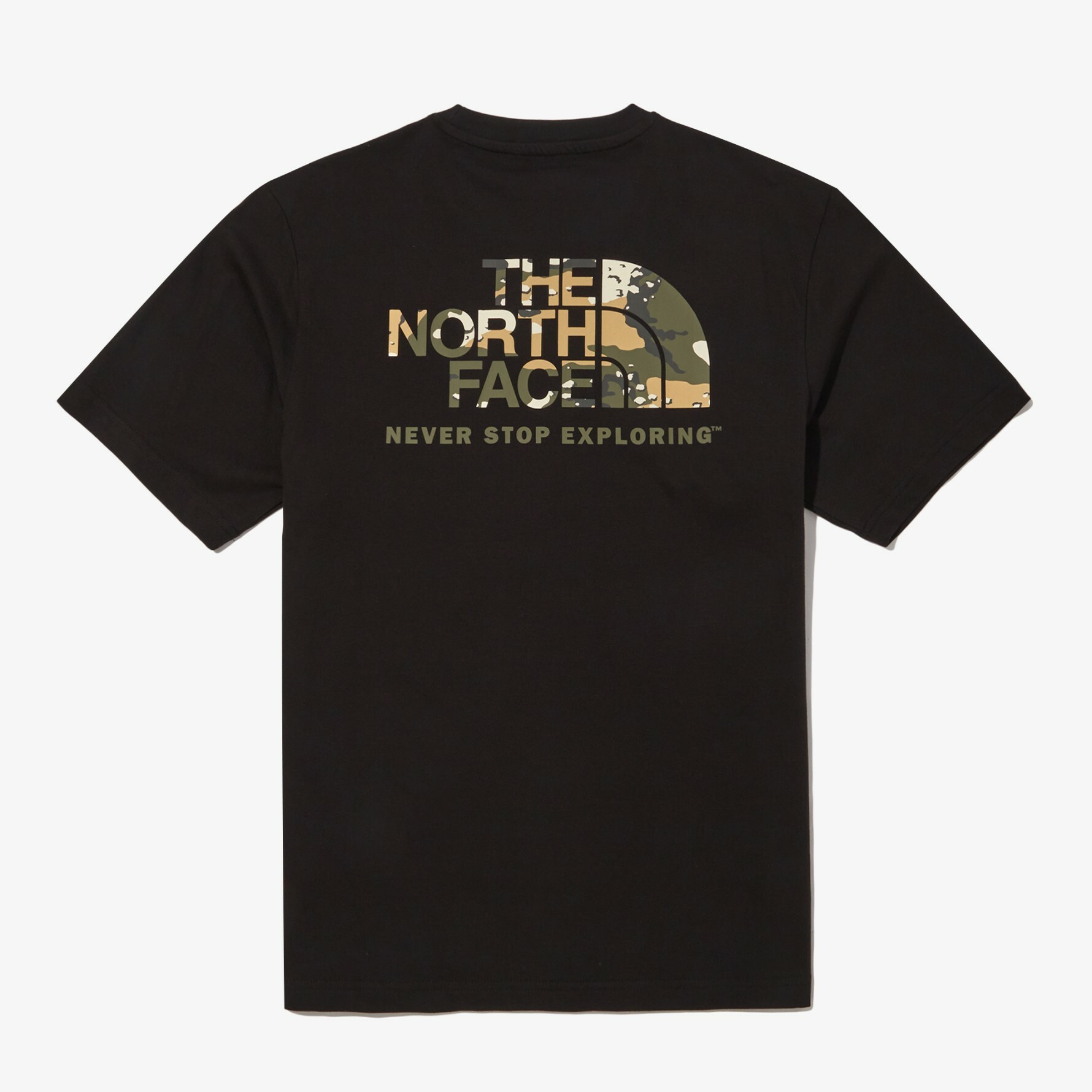 THE NORTH FACE NSE CAMO 迷彩大LOGO 短袖 短T 黑 NT7UN58A