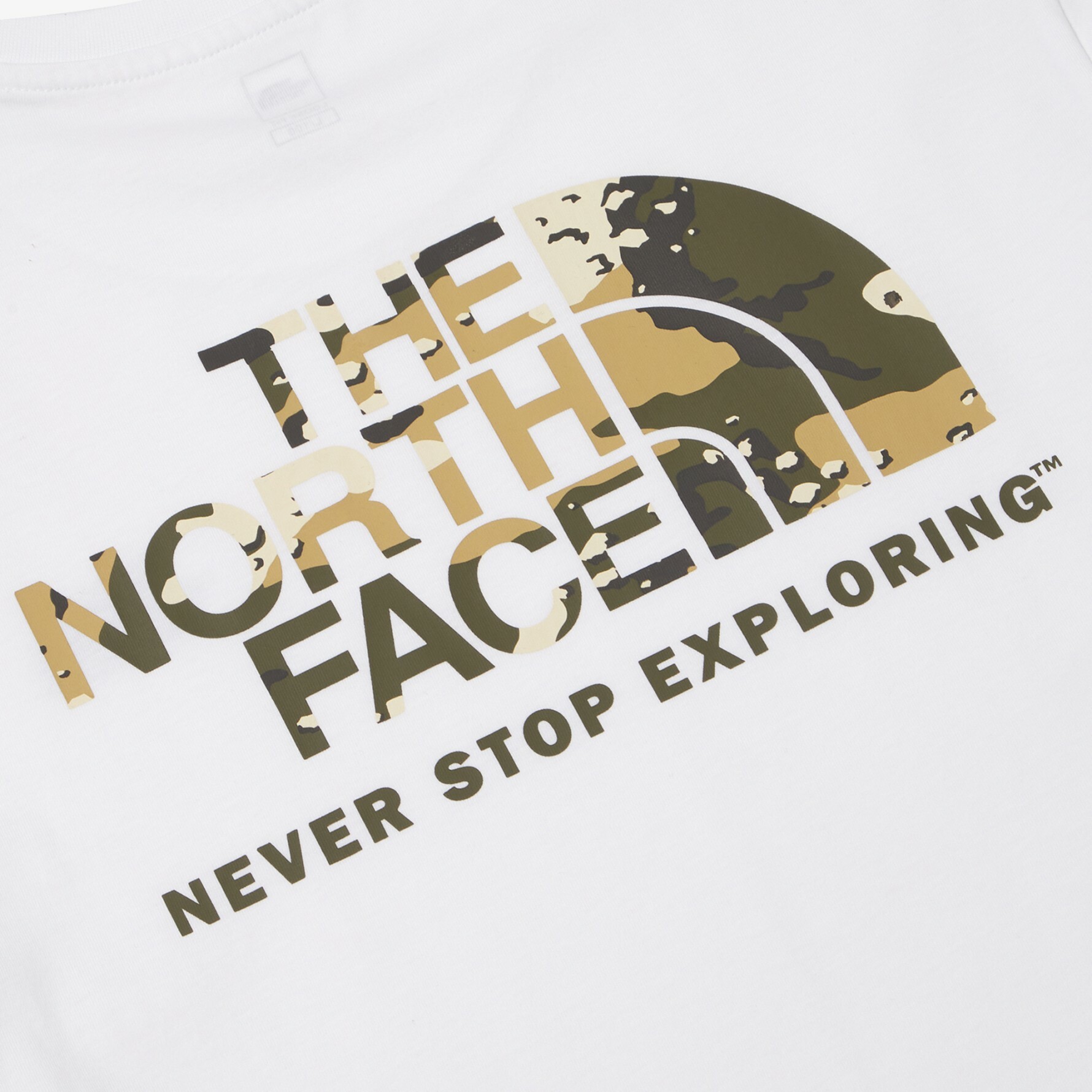 THE NORTH FACE NSE CAMO 迷彩大LOGO 短袖 短T 白 NT7UN58B
