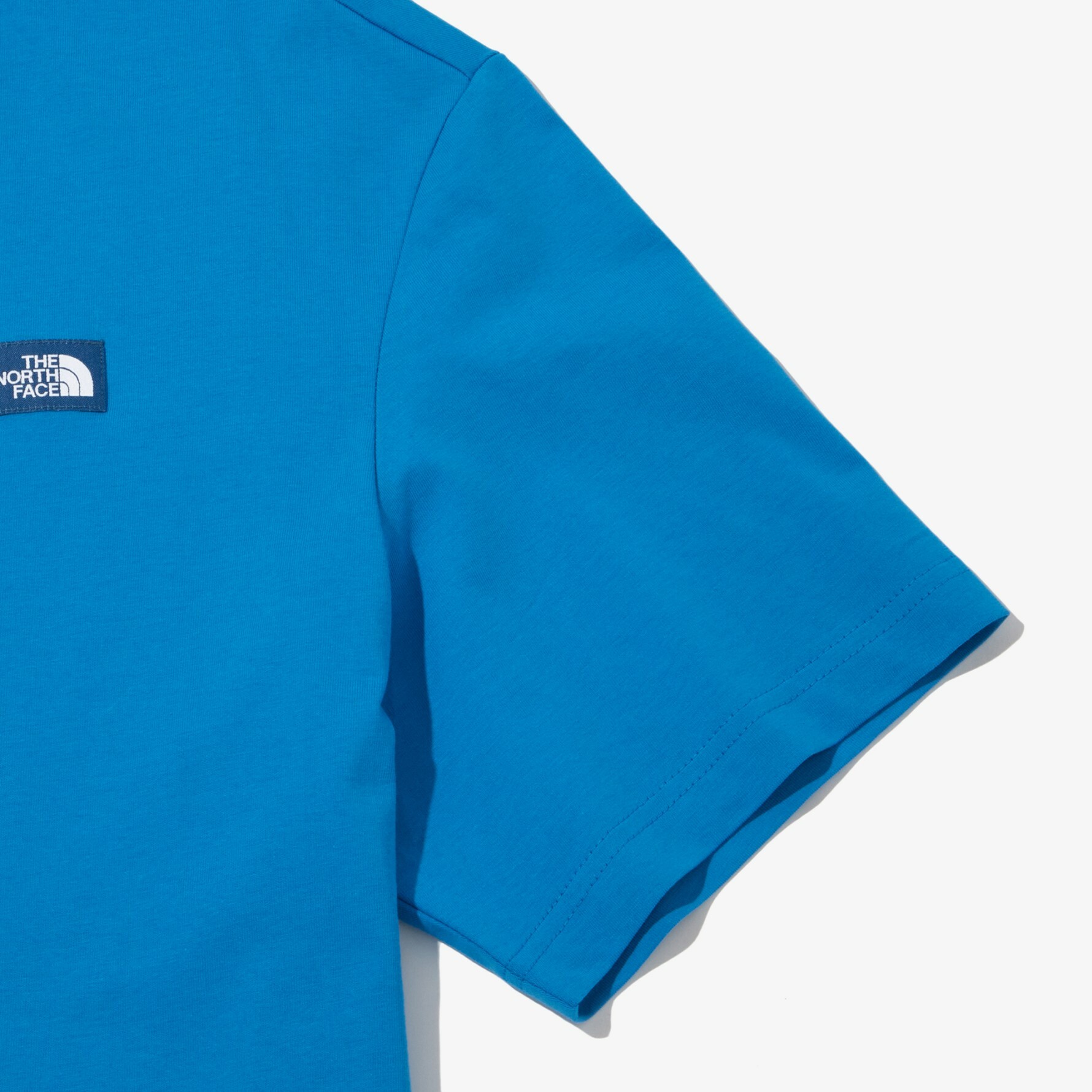 THE NORTH FACE OVERFIT 刺繡 小LOGO 短袖 短T 藍色 NT7UN54D