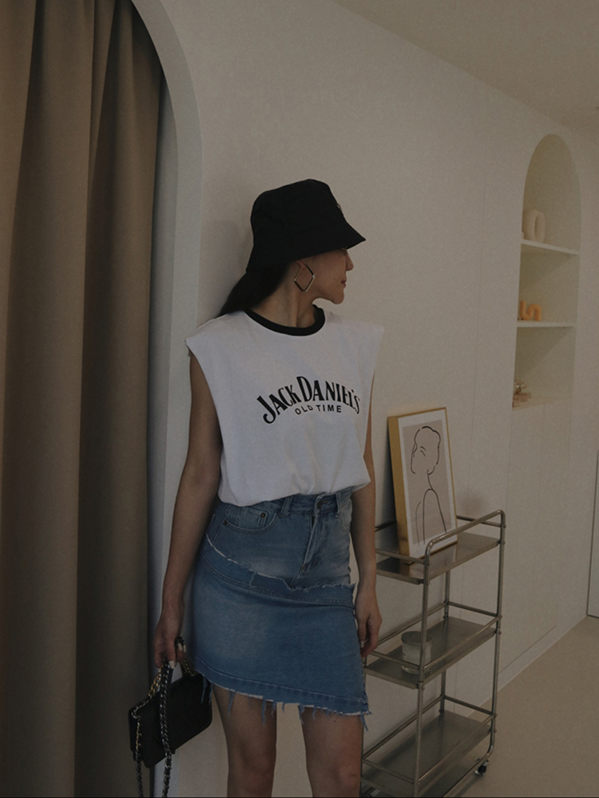 寬鬆撞色男友棉質背心*4色