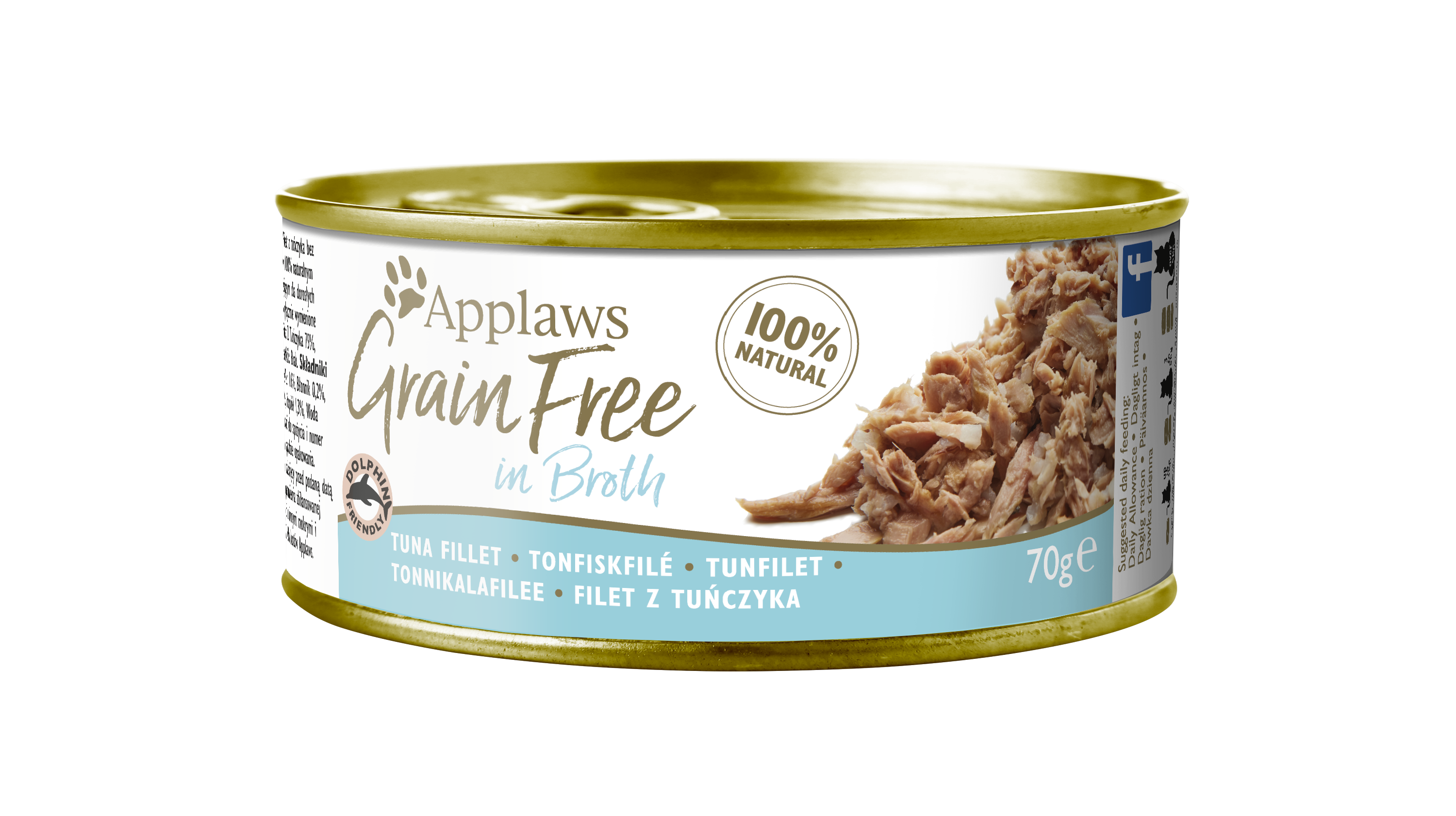 APPLAWS無穀物肉湯系列貓罐– 吞拿魚, 魚湯70G