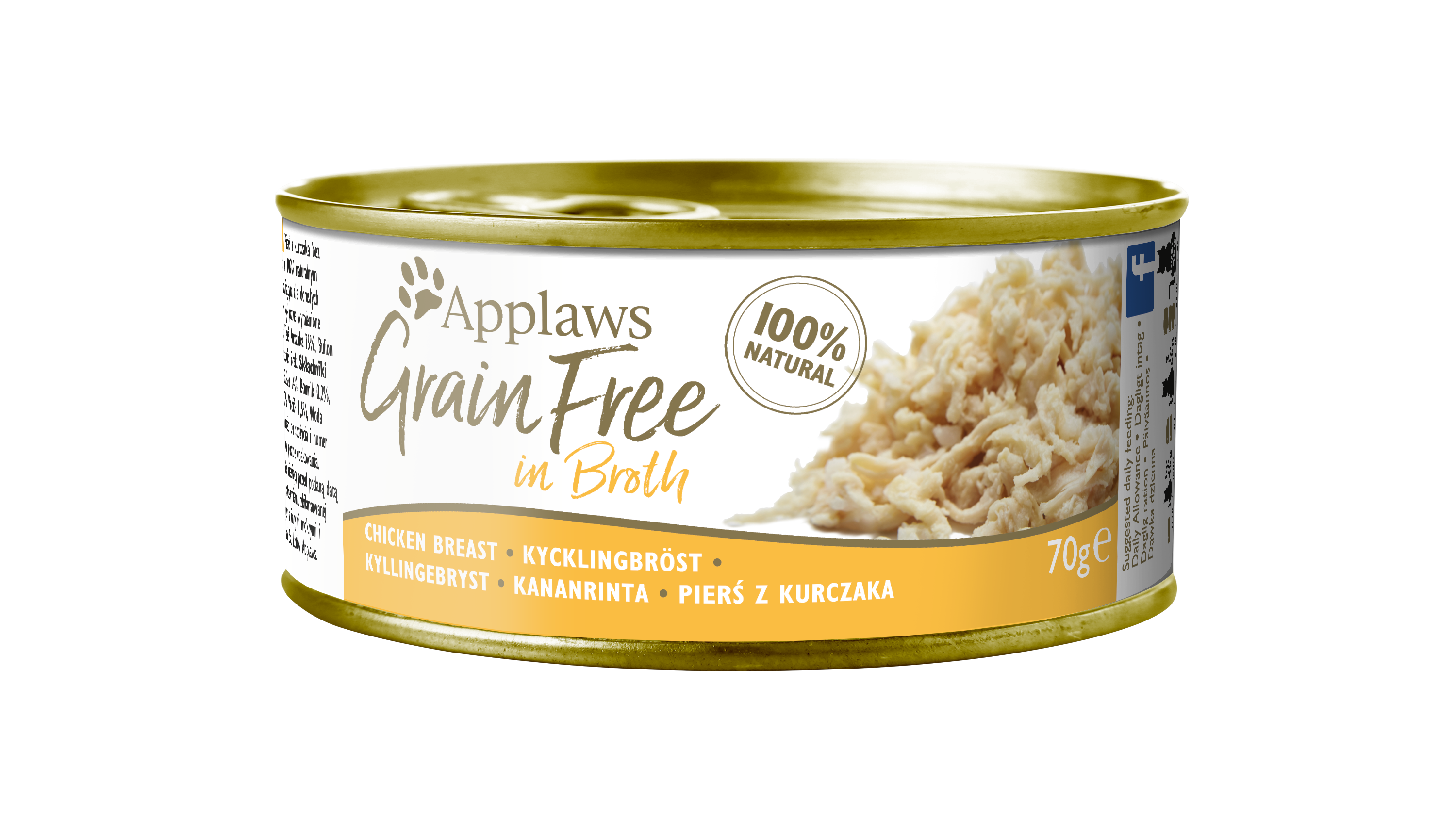 APPLAWS無穀物肉湯系列貓罐 – 雞胸, 雞湯70G