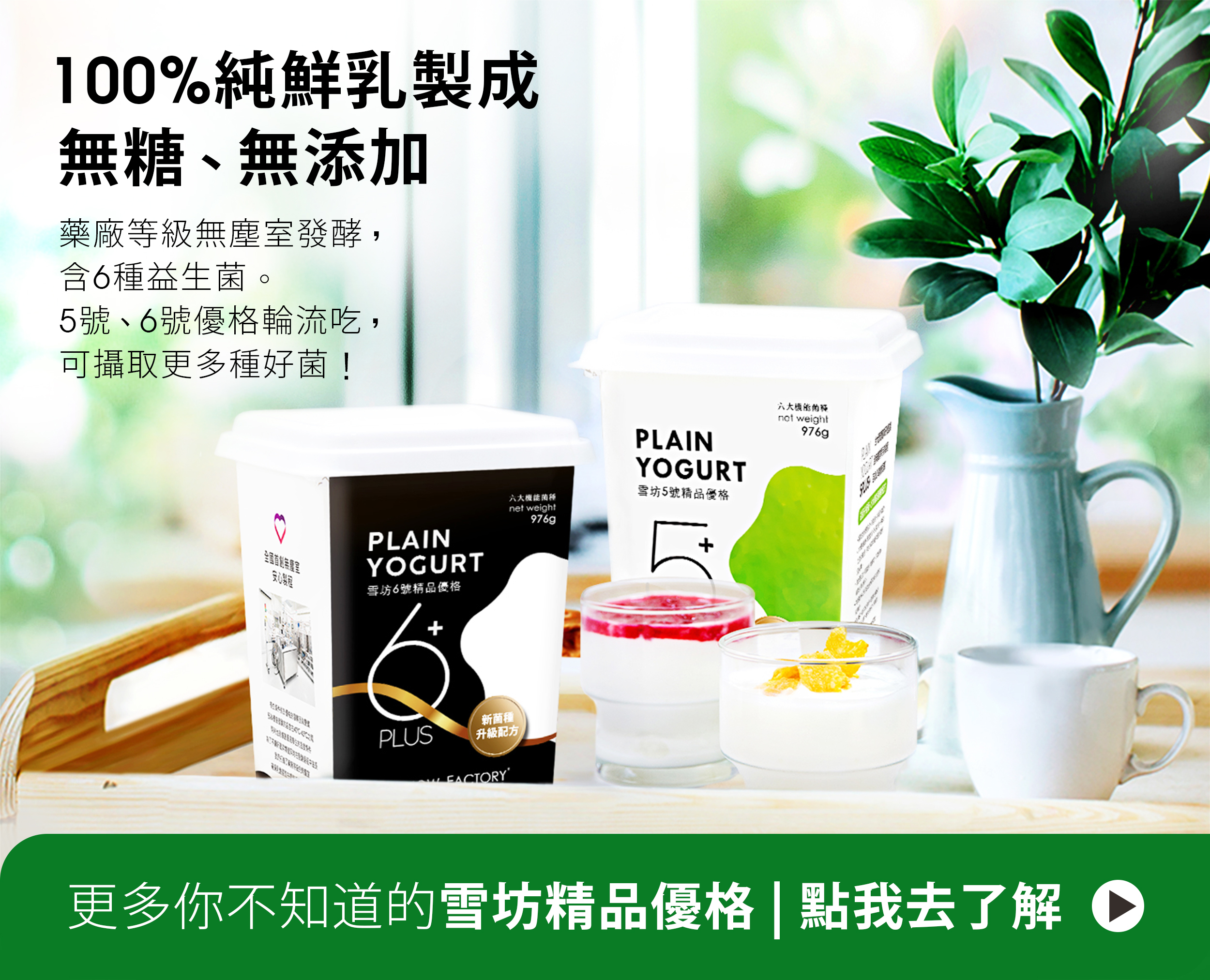 無糖 無添加 藥廠等級無塵室發酵 含6種益生菌