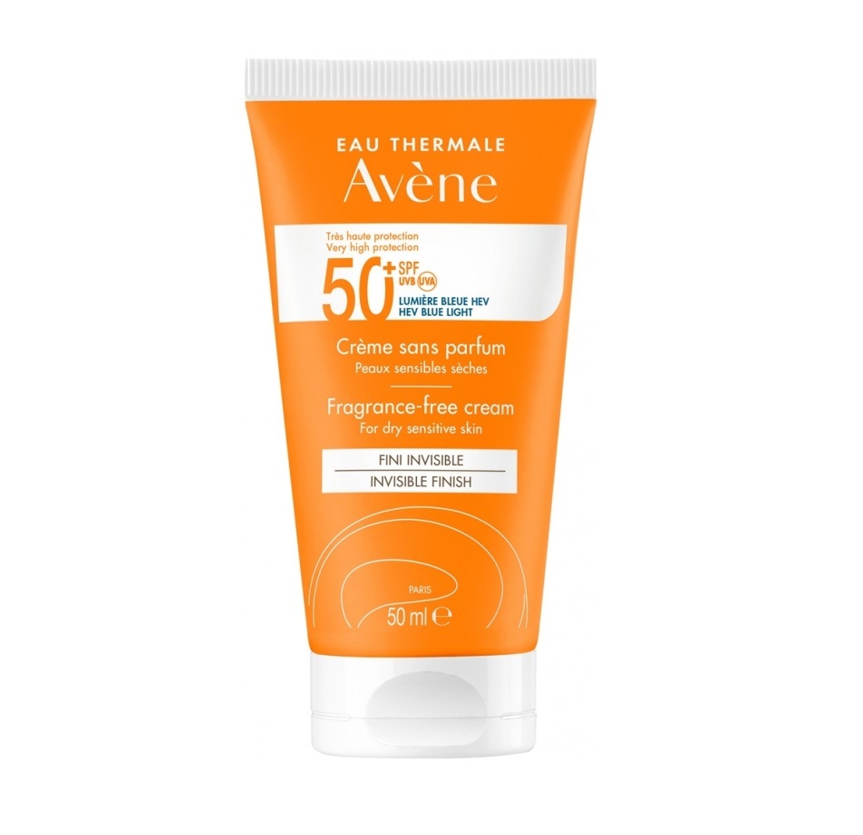 Avène Cream Fragrance Free SPF50+ 高效水份抗藍光防曬乳SPF50+ 50ml(平行進口)