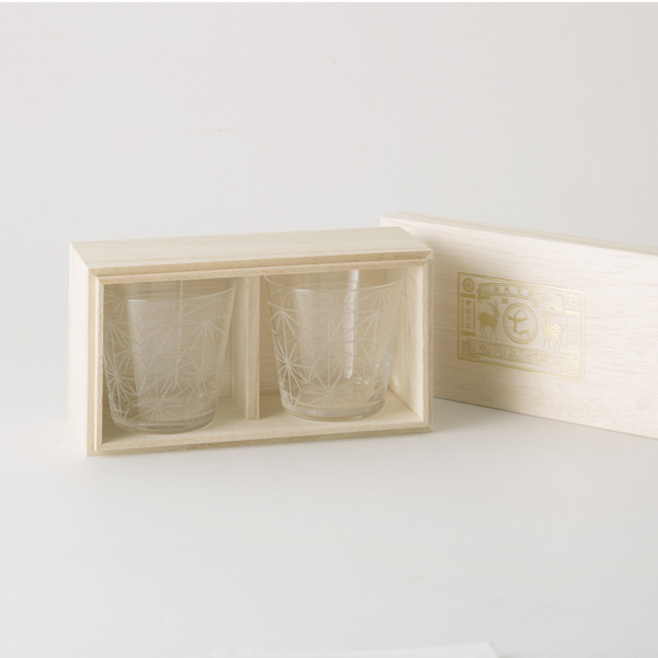 中川政七-麻葉切子玻璃杯 木盒組 / 矮型