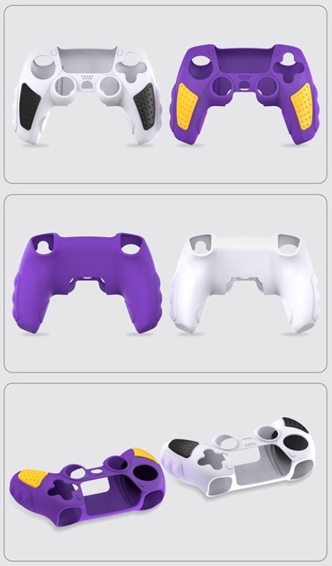 PS5 良值 控制器矽膠套 黑白 L476