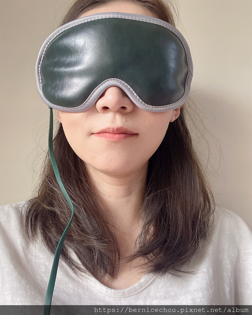 Im Ber Ber 推薦時尚皮革三段溫控震動按摩熱敷眼罩，時尚又實用
