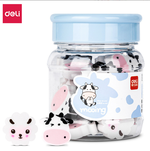 得力迷你可愛動物橡皮擦 71054