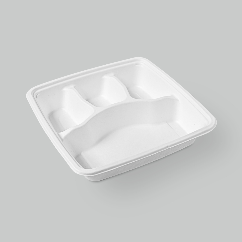 植纖餐盒-白色 四分格 1200ml 40號