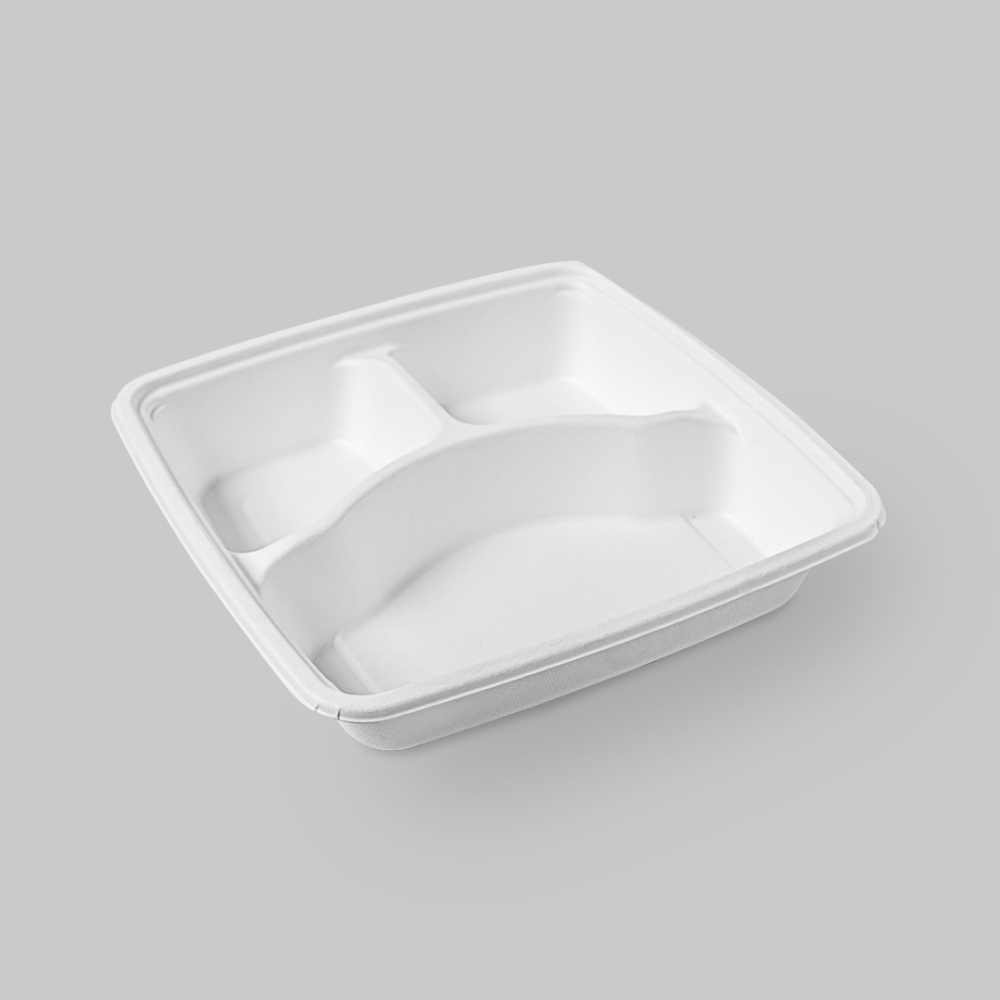 植纖餐盒-白色 三分格 1250ml 39號