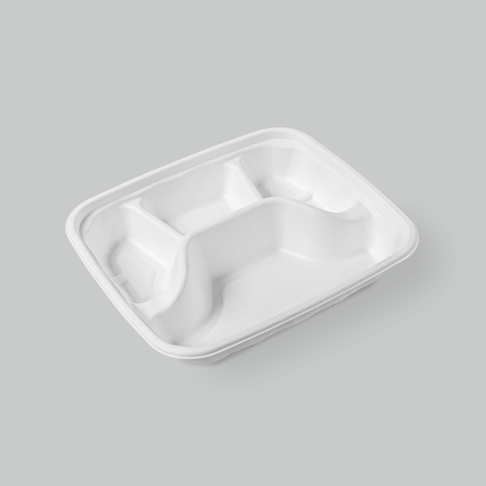 植纖餐盒-白色 四分格 750ml 37號