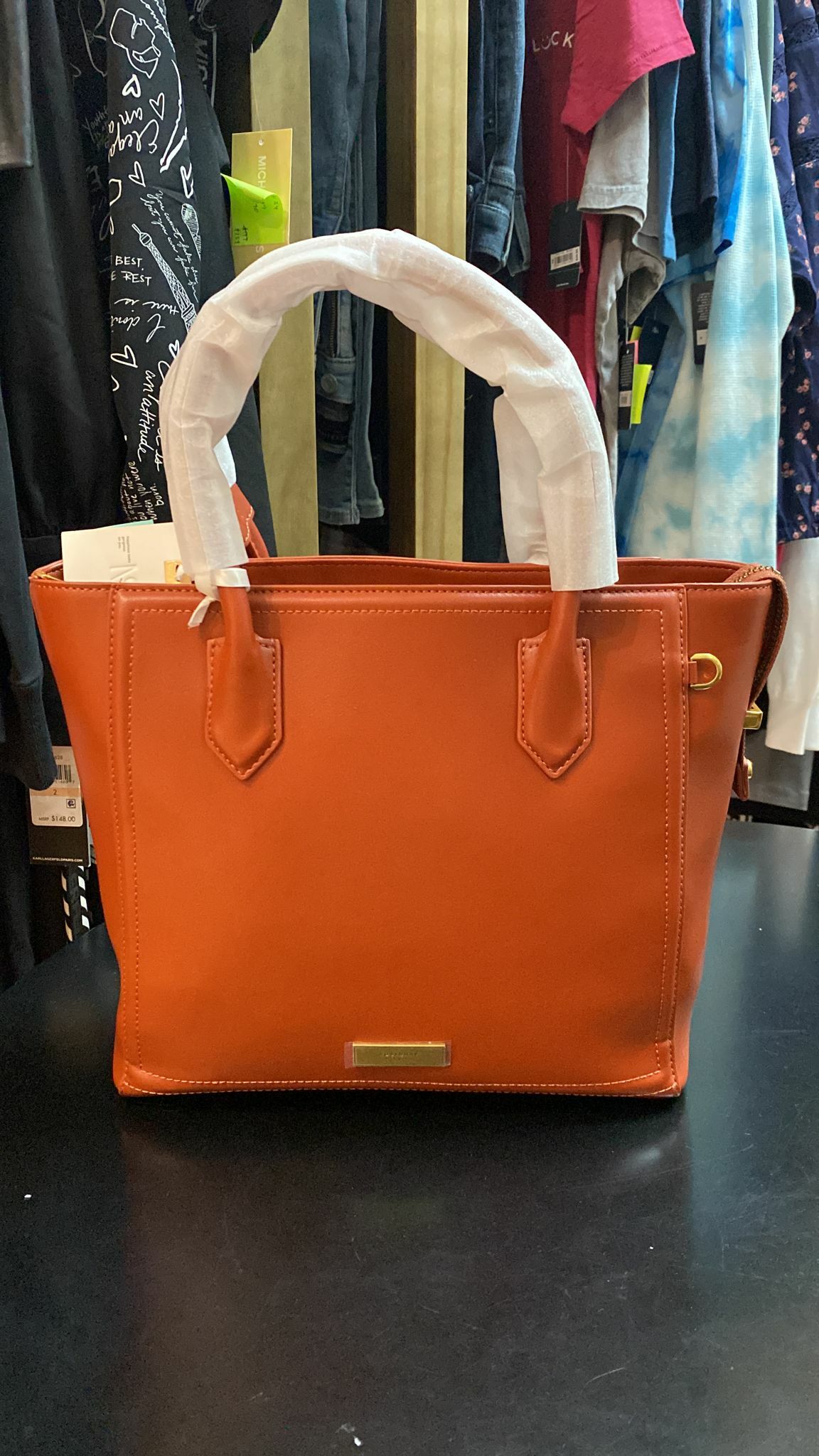 [S] ROBIN MAY PEAR HANDBAG, PUMPKIN RED, B154-60 (SRM14)