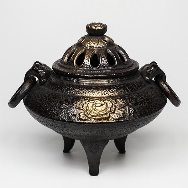【岩戶鑄工所】牡丹 香爐