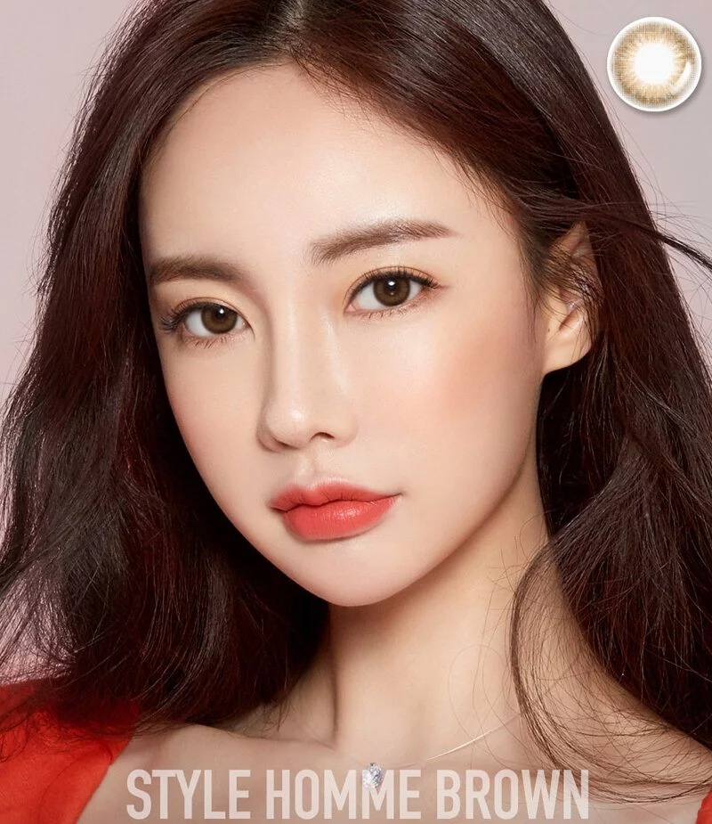 [預訂][月拋] LENSME STYLE HOMME 每月拋棄彩妝隱形眼鏡｜2片 (Brown)