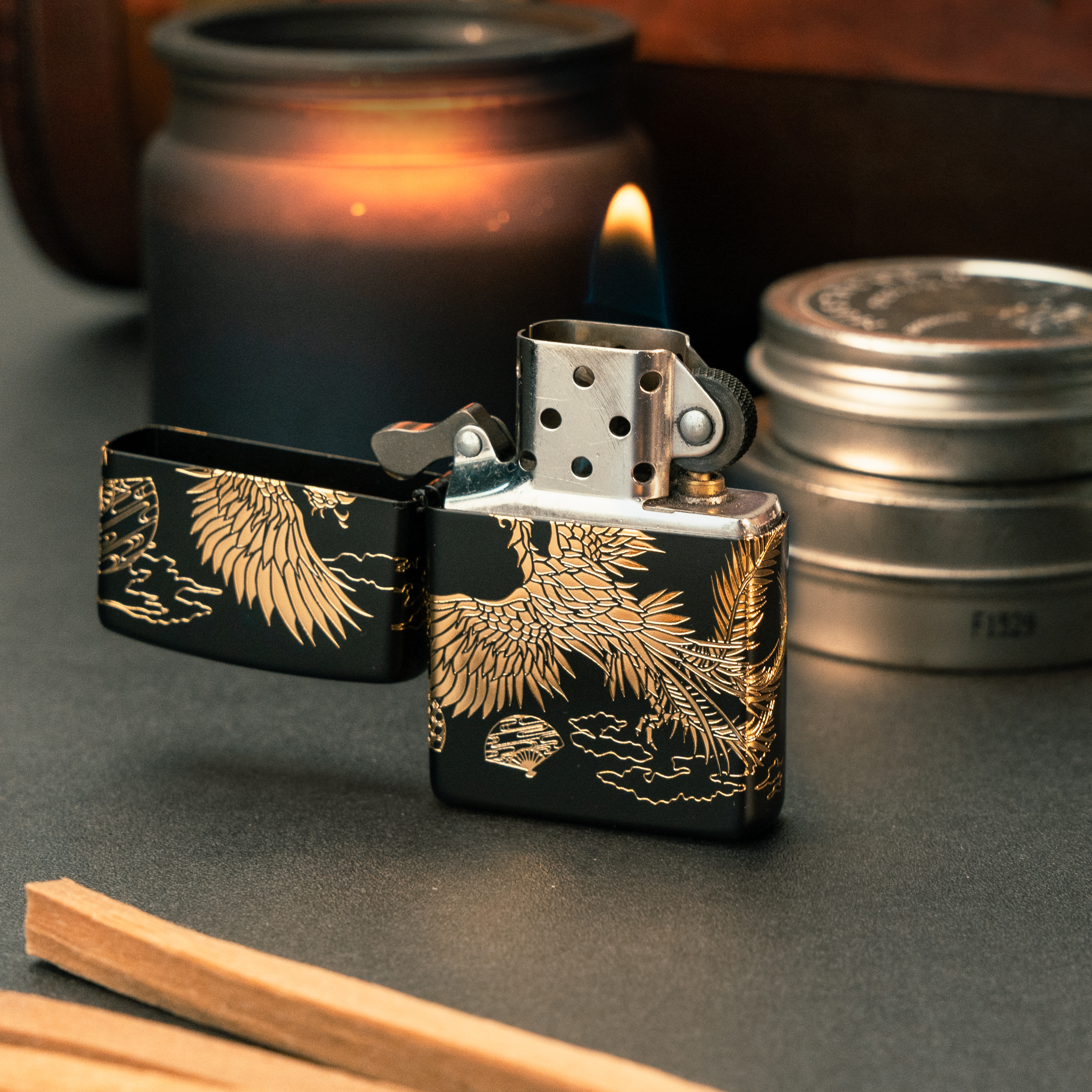 Zippo 日版黑金鳳凰三面加工(ZBT-3-7a)|銅鑼灣希慎/尖沙咀美麗華/旺角