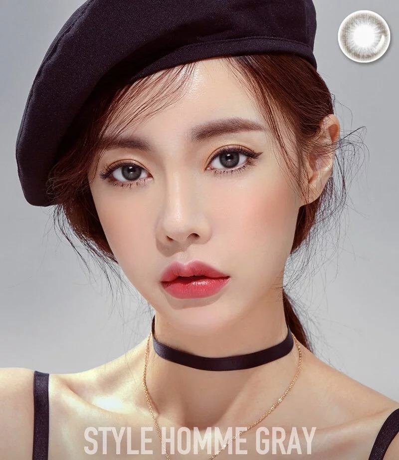 [預訂][月拋] LENSME STYLE HOMME 每月拋棄彩妝隱形眼鏡｜2片 (Gray)