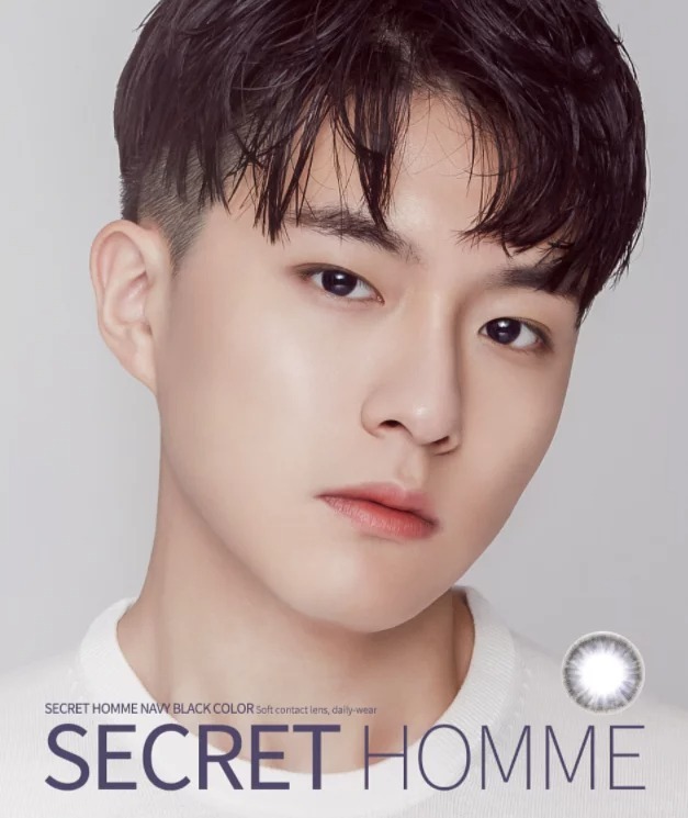 [預訂][月拋] LENSME Secret HOMME 每月拋棄彩妝隱形眼鏡｜2片 (NAVY BLACK)