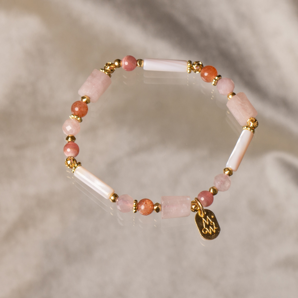 莎拉公主｜紅紋石螺貝摩根石手鍊 C1253