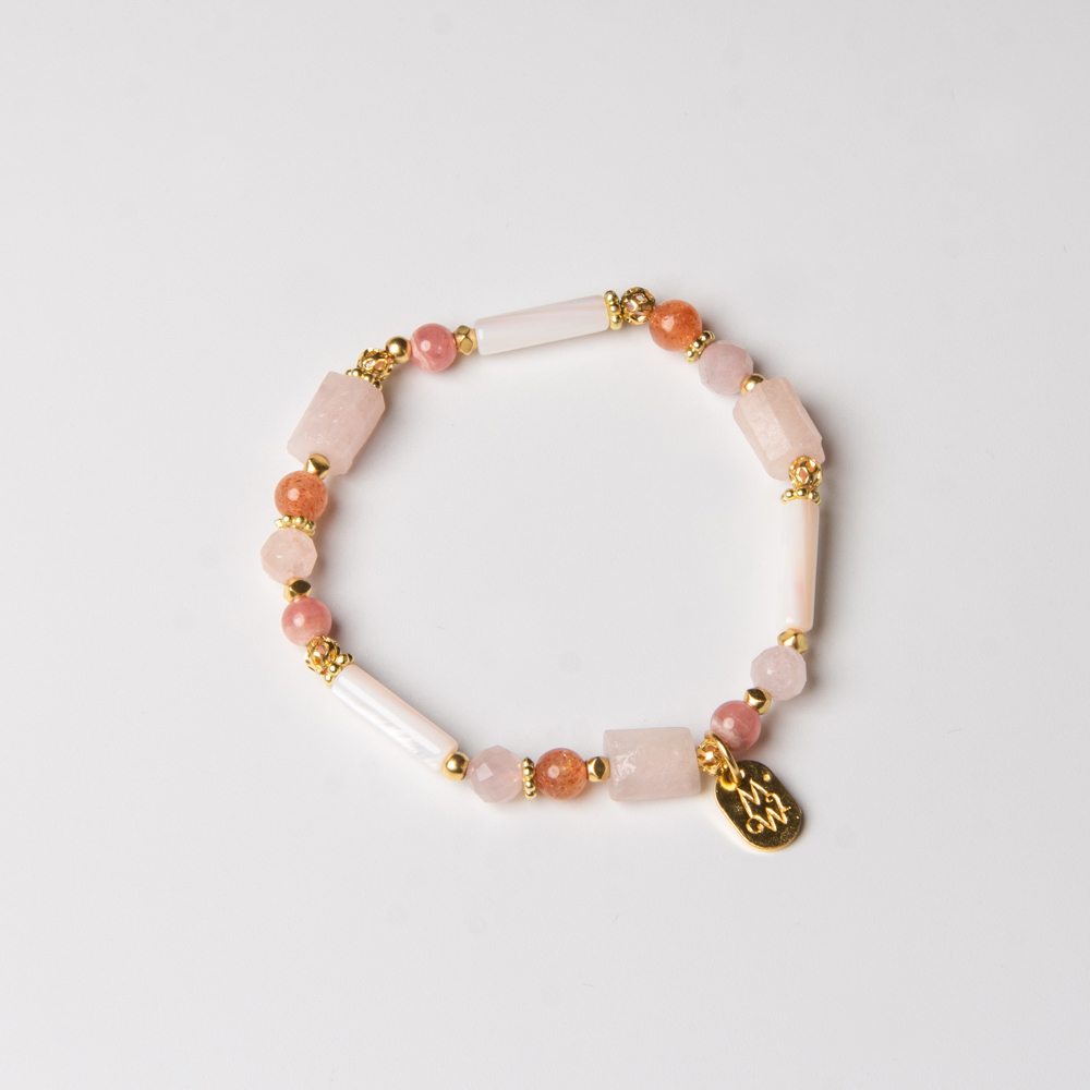 莎拉公主｜紅紋石螺貝摩根石手鍊 C1253