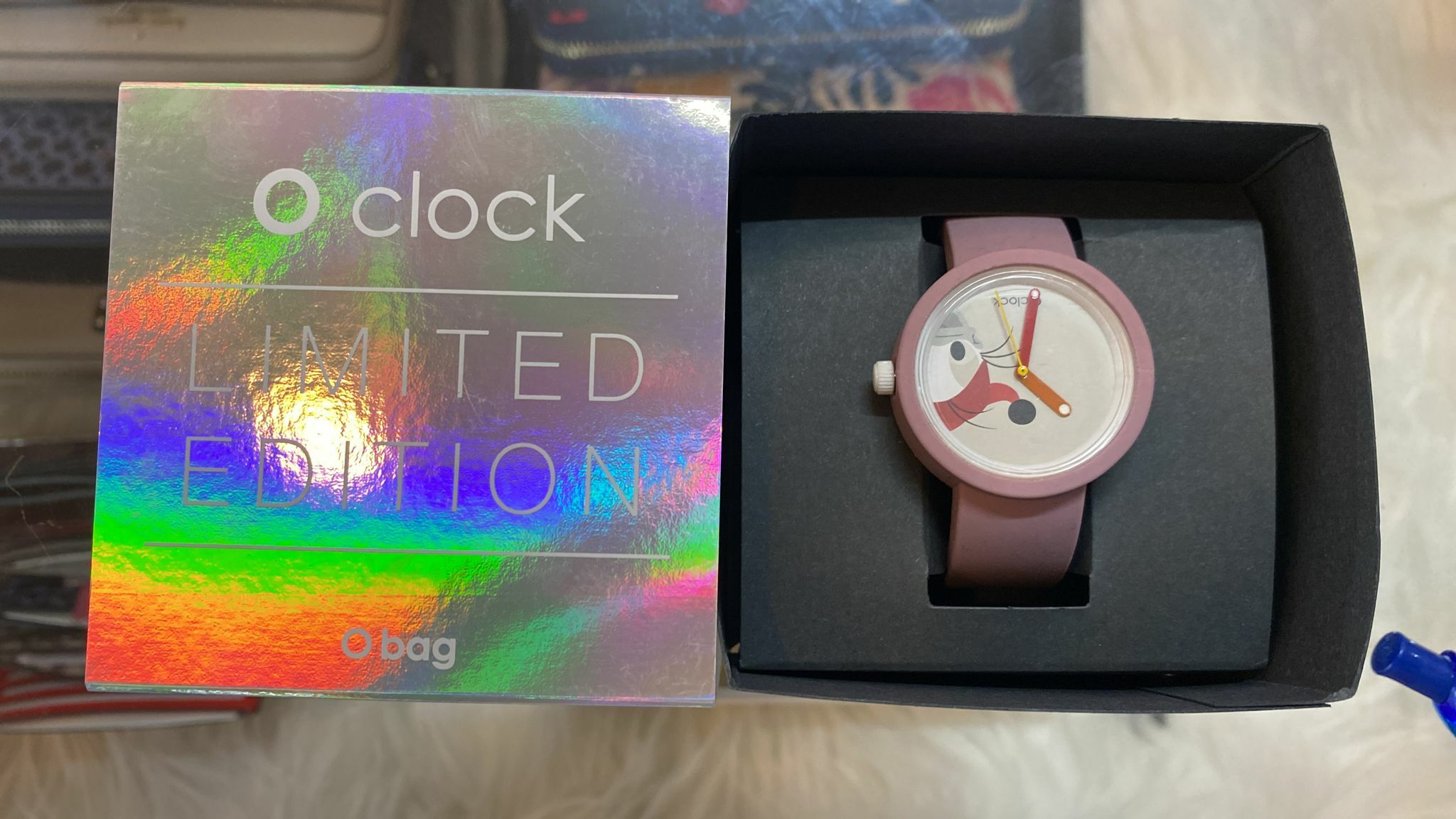 [S] O BAG O CLOCK LIMITED EDITION TRENDY WATCH,BABY PINK DAISY, EOB183 [FINAL SALE] (SOB16)