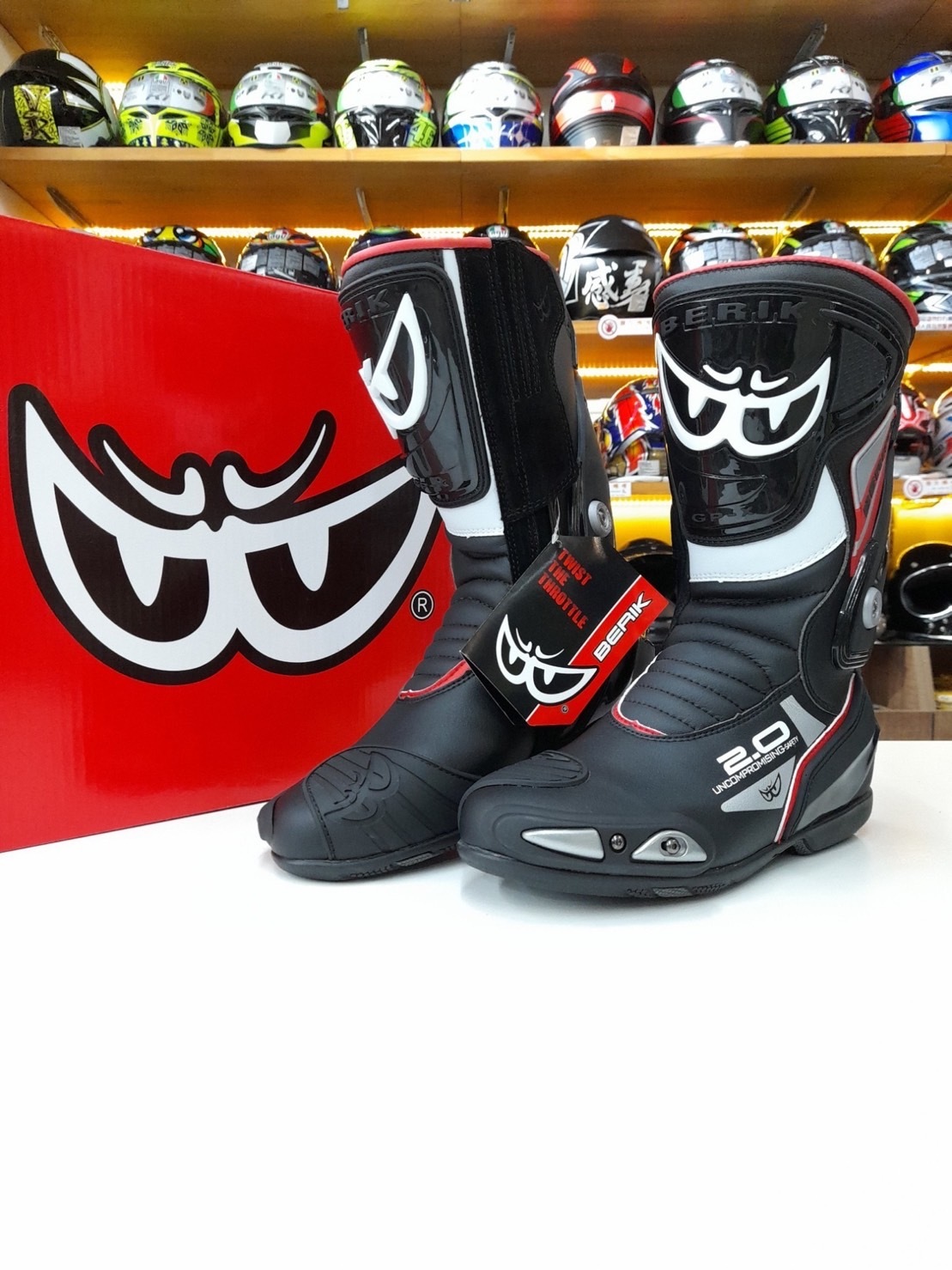 BERIK GP X BOT-1448-BK 黑紅 車靴