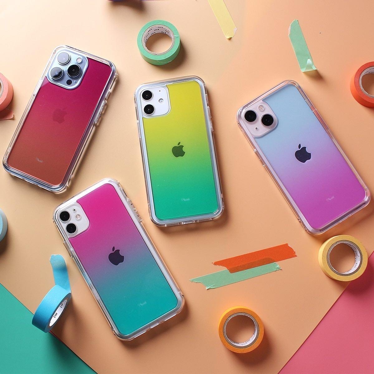 <iPhone 11-13 Series> #Gradient D Armor 不變黃 軍事防撞殼